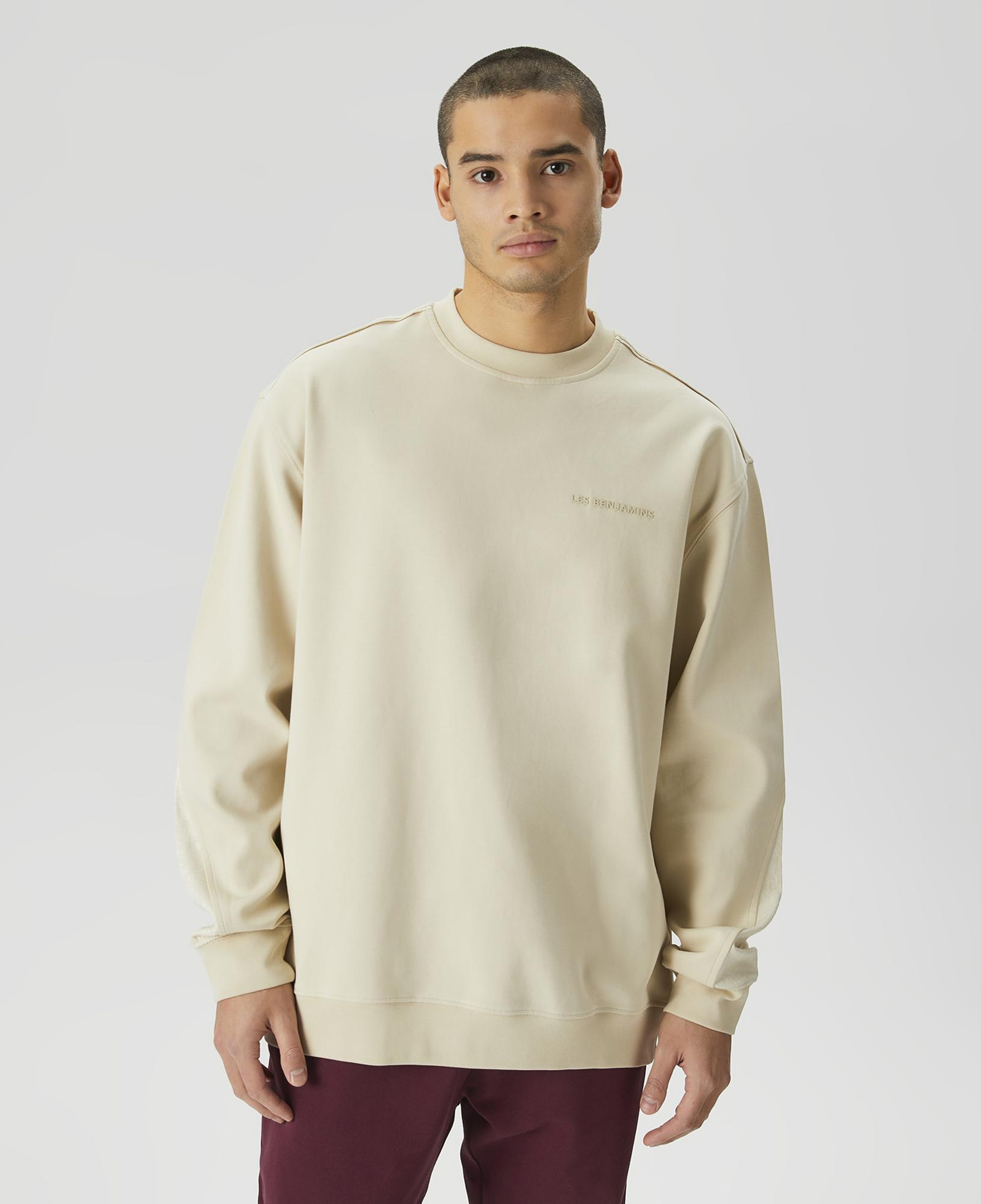 Les Benjamins Classics Erkek Krem Sweatshirt