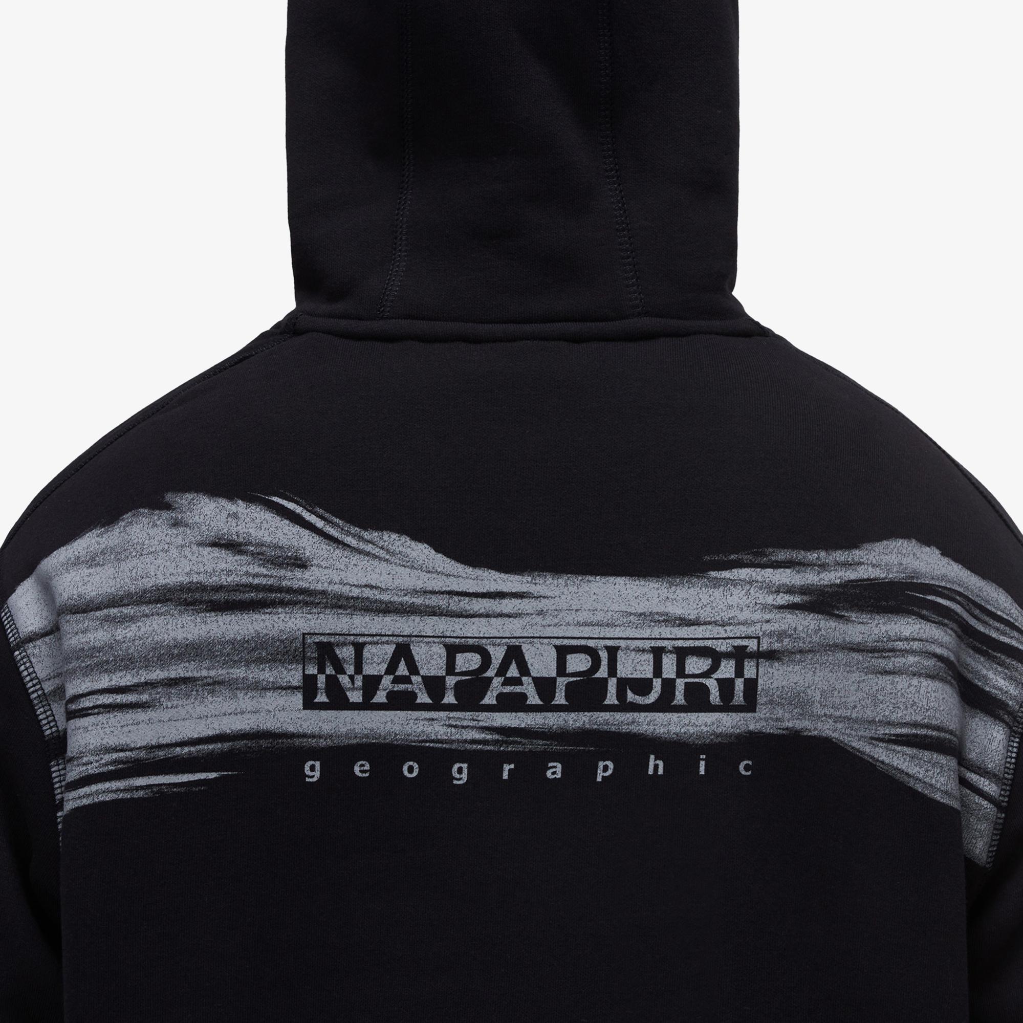 Napapijri B-Back Graphic Erkek Siyah Sweatshirt