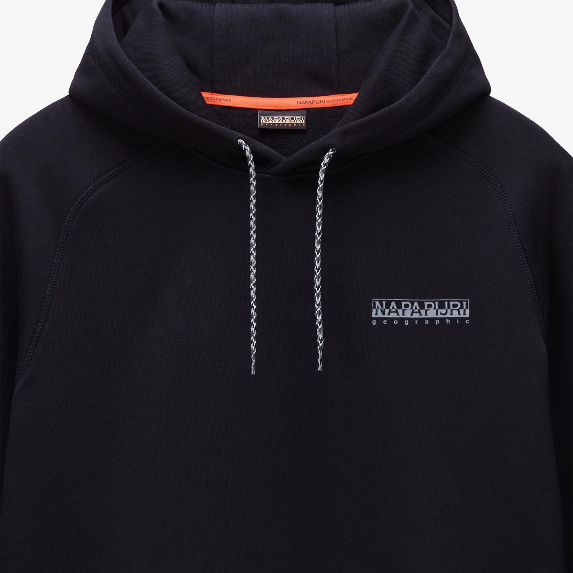 Napapijri B-Back Graphic Erkek Siyah Sweatshirt