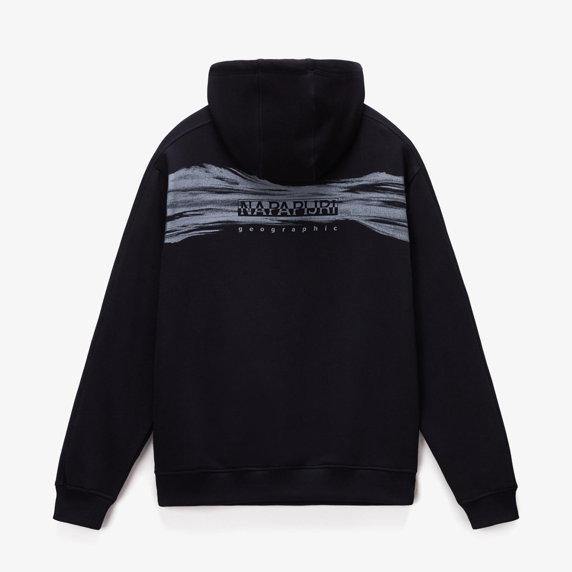 Napapijri B-Back Graphic Erkek Siyah Sweatshirt