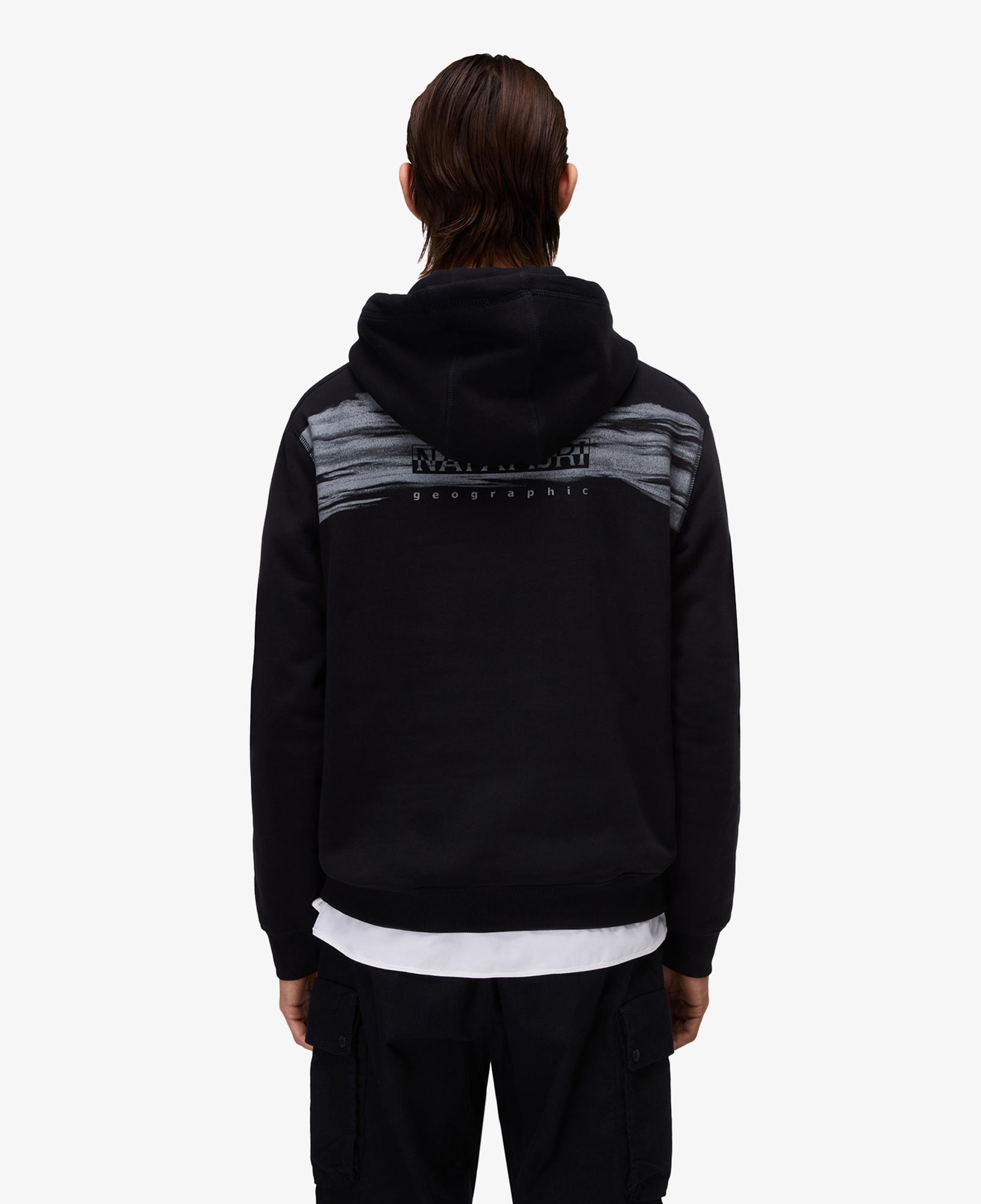 Napapijri B-Back Graphic Erkek Siyah Sweatshirt