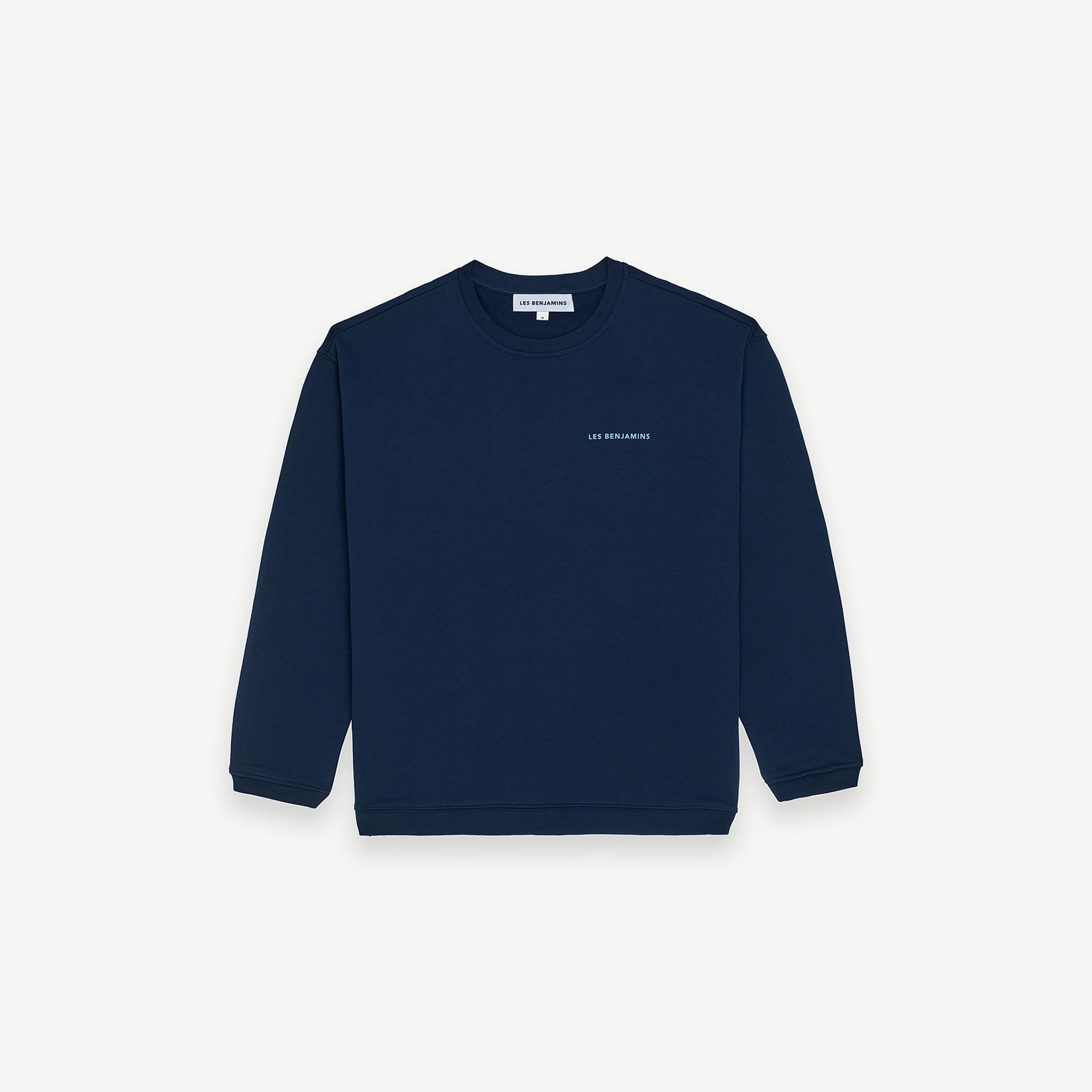 Les Benjamins Erkek Mavi Sweatshirt