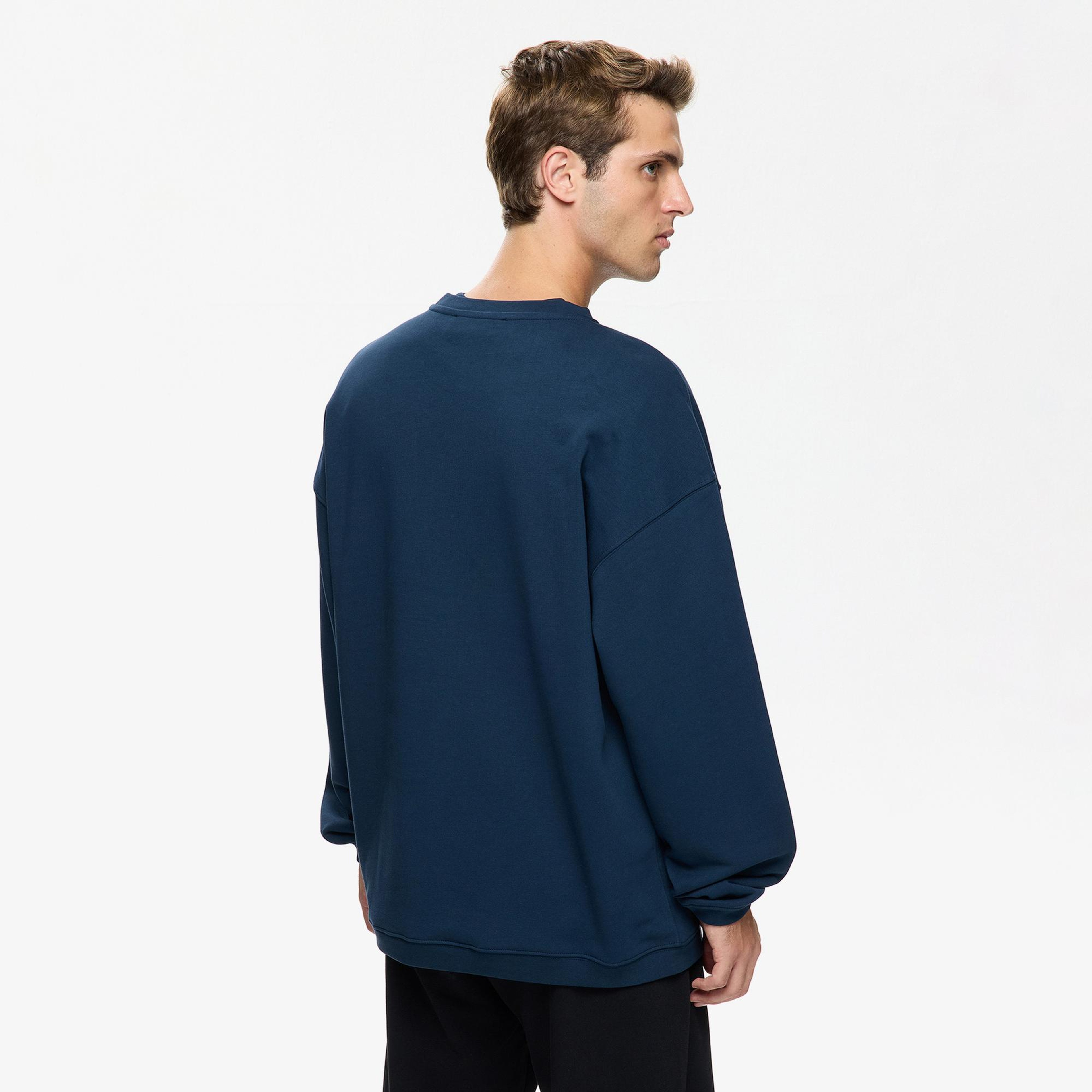 Les Benjamins Erkek Mavi Sweatshirt