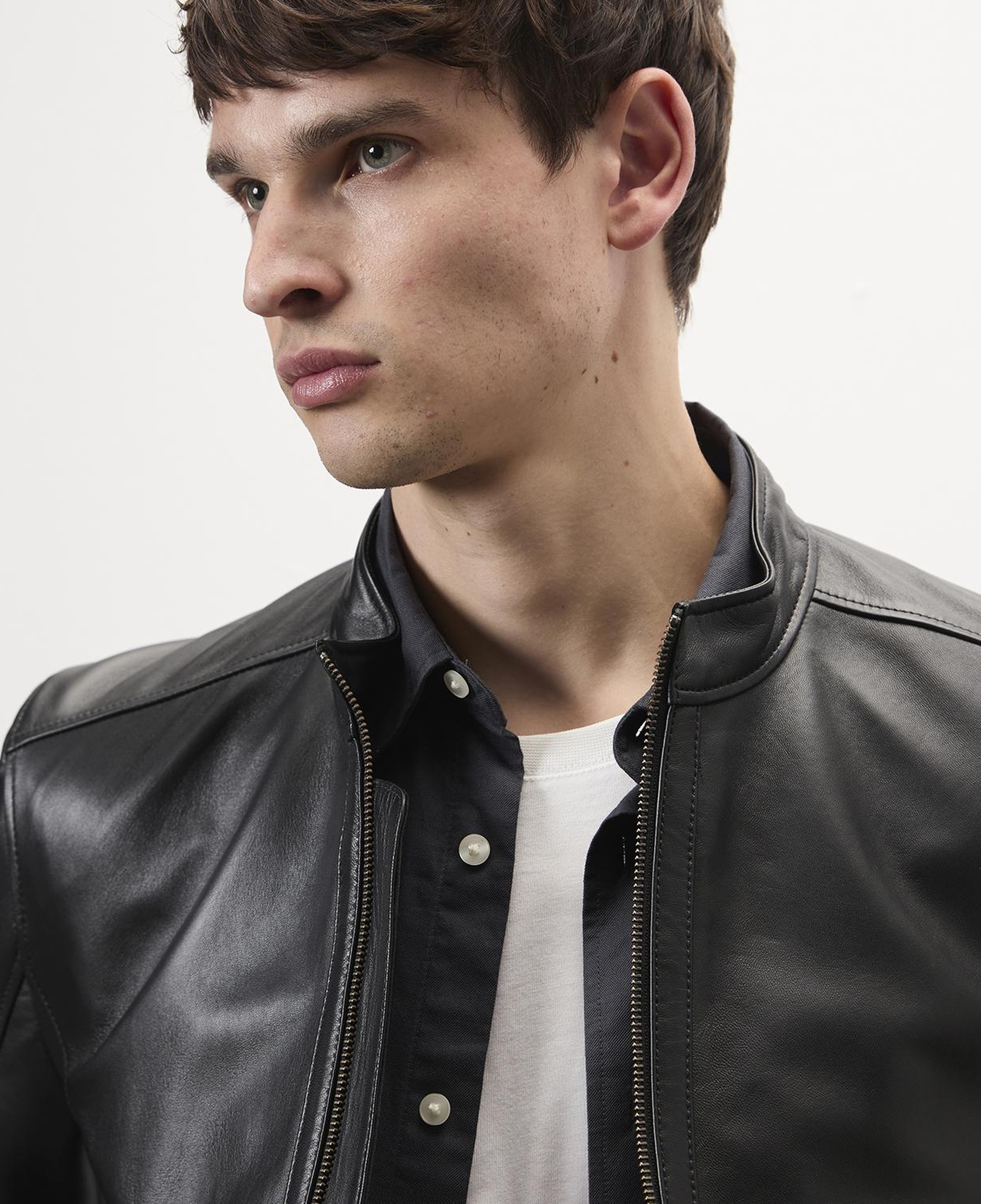 Agostino Siyah Erkek Deri Ceket