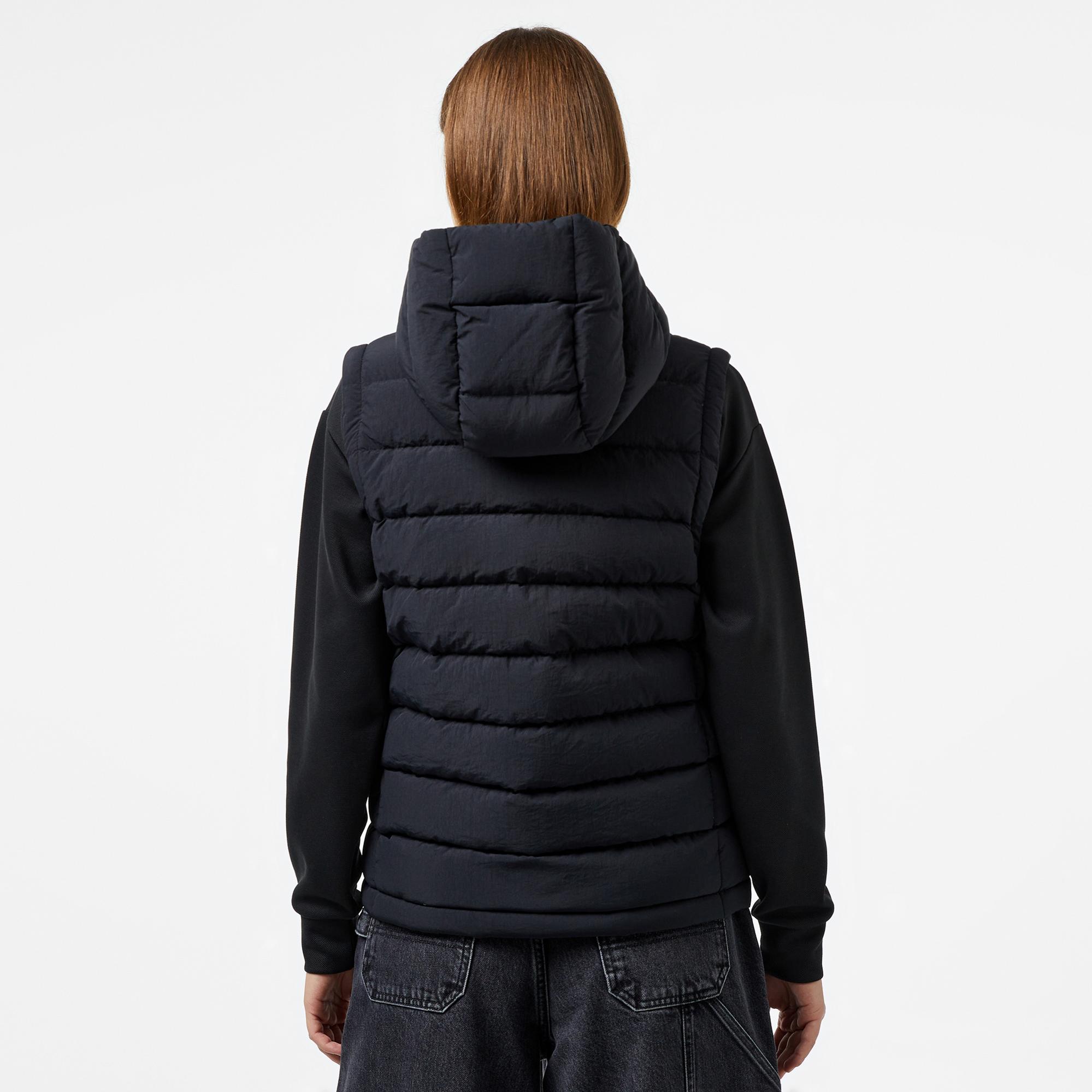 Lacoste Kadın Regular Fit Uzun Kollu Kapüşonlu Siyah Yelek