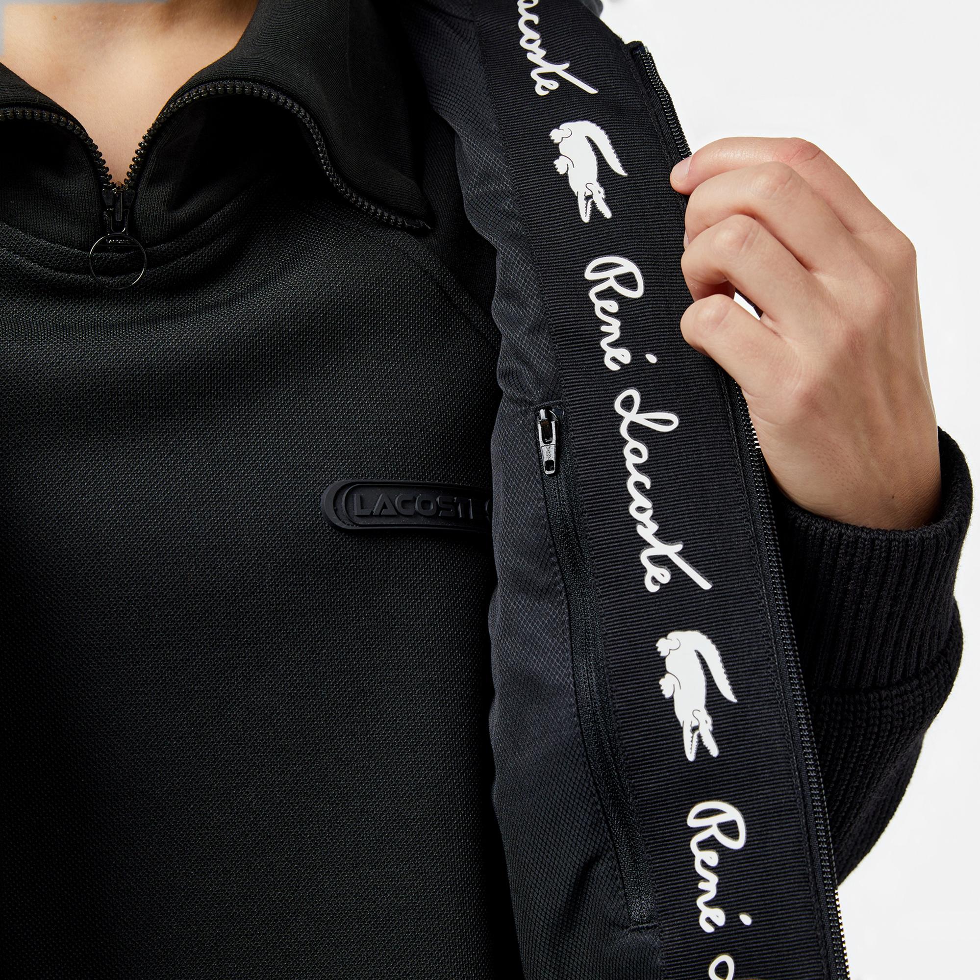 Lacoste Kadın Regular Fit Uzun Kollu Kapüşonlu Siyah Yelek