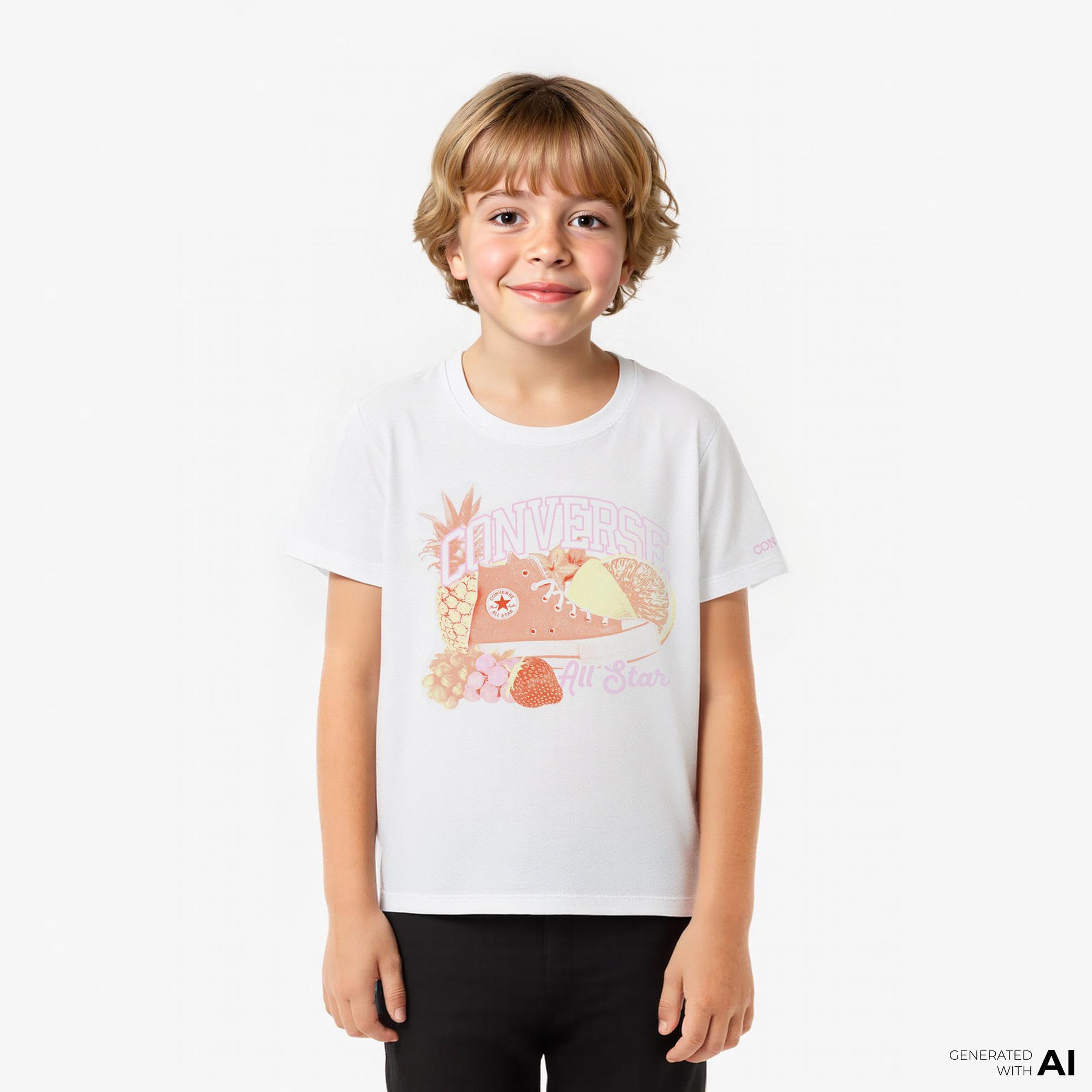 Converse Chuck &Fruit Çocuk Beyaz T-Shirt