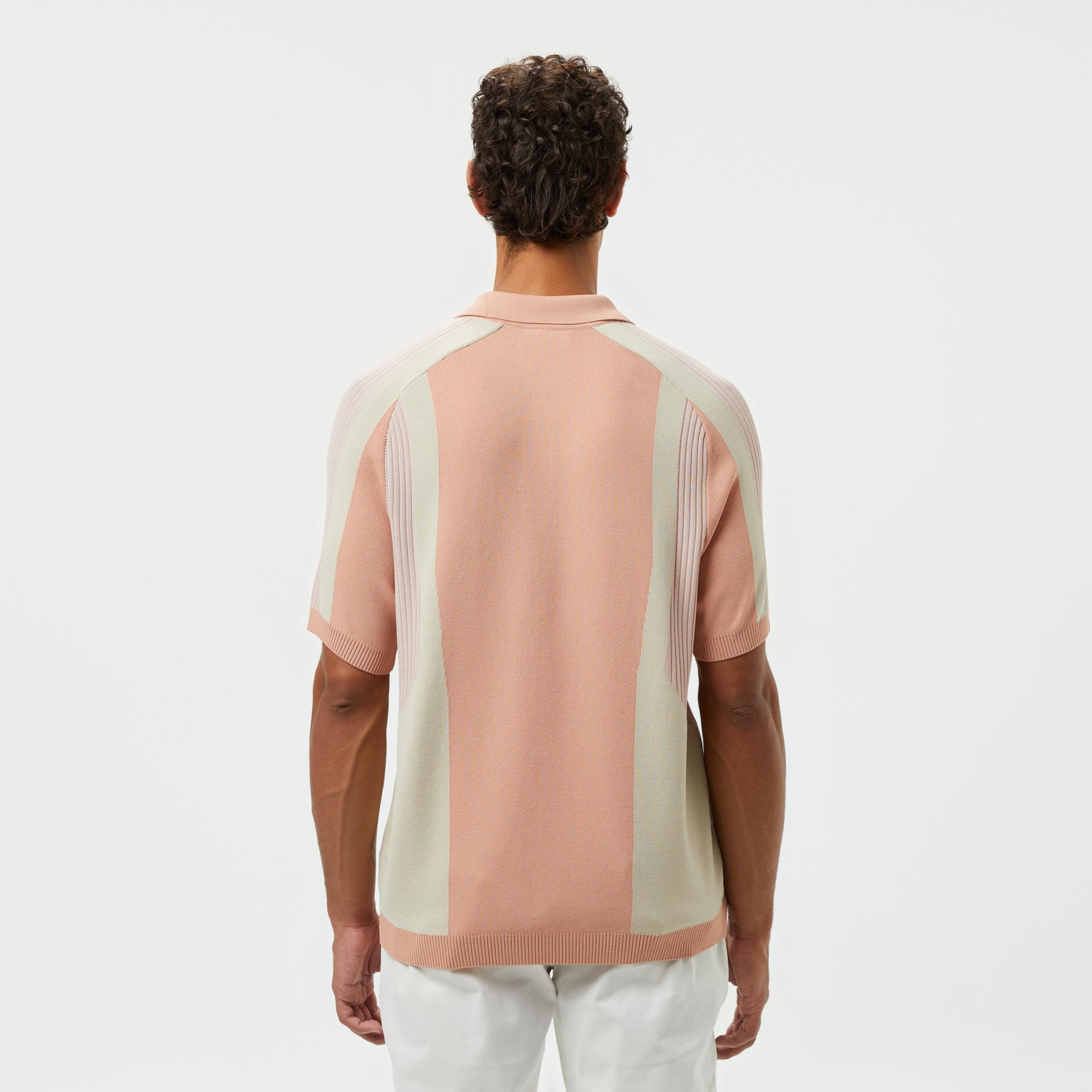 Lacoste Erkek Regular Fit Kısa Kollu Polo Yaka Renk Bloklu Pembe Triko