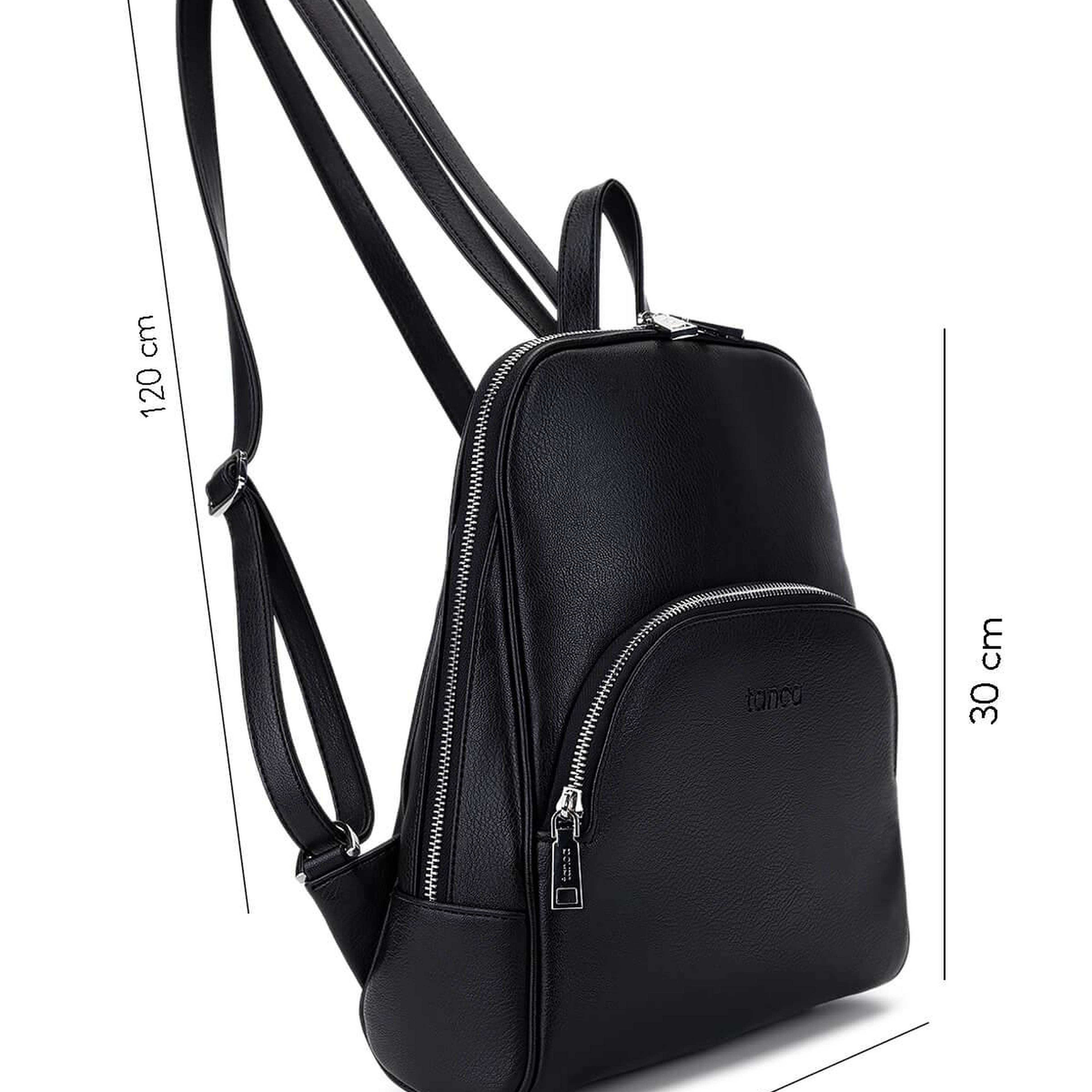 Tamer Tanca Kadın Vegan Siyah Sırt Çantası