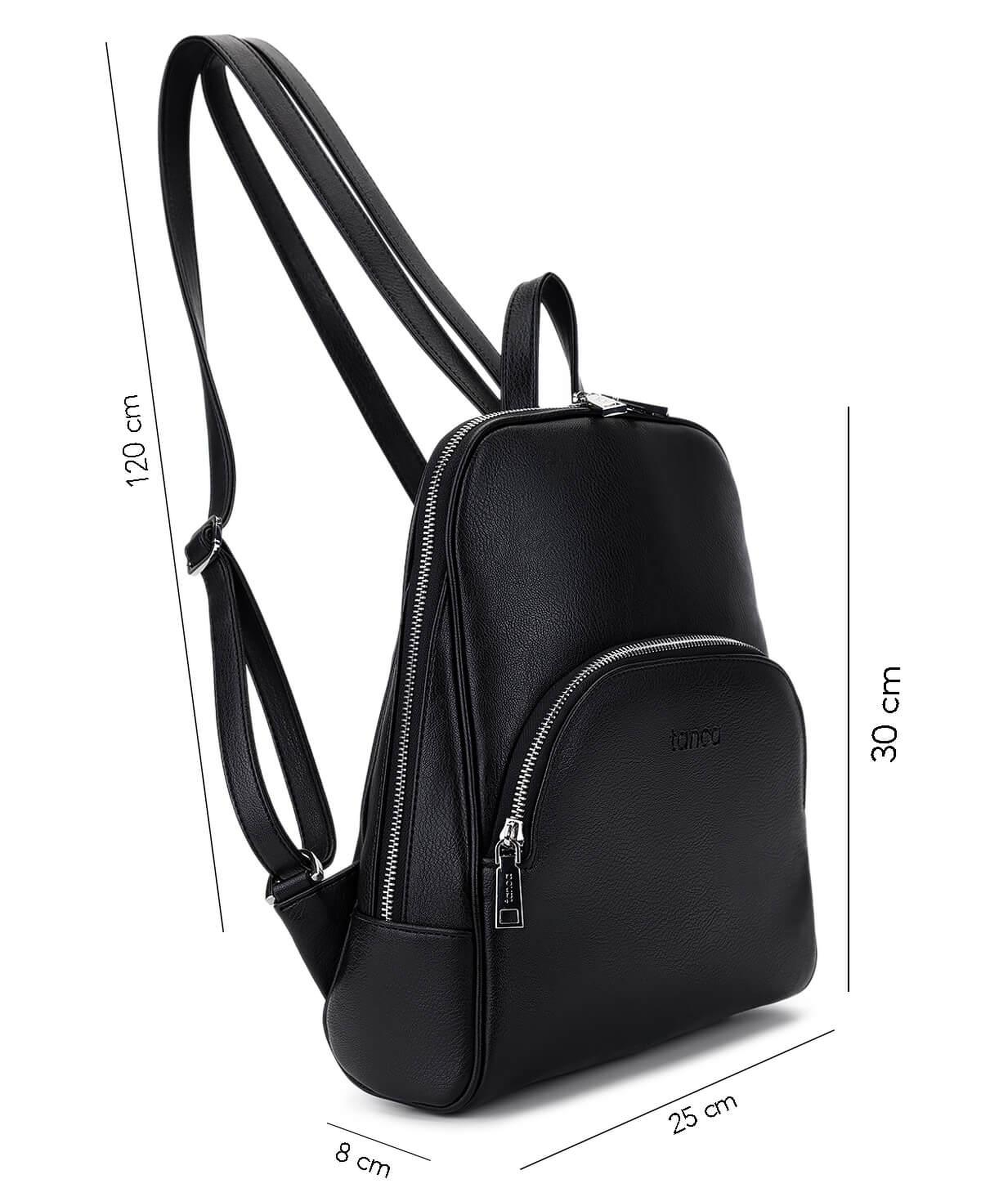 Tamer Tanca Kadın Vegan Siyah Sırt Çantası