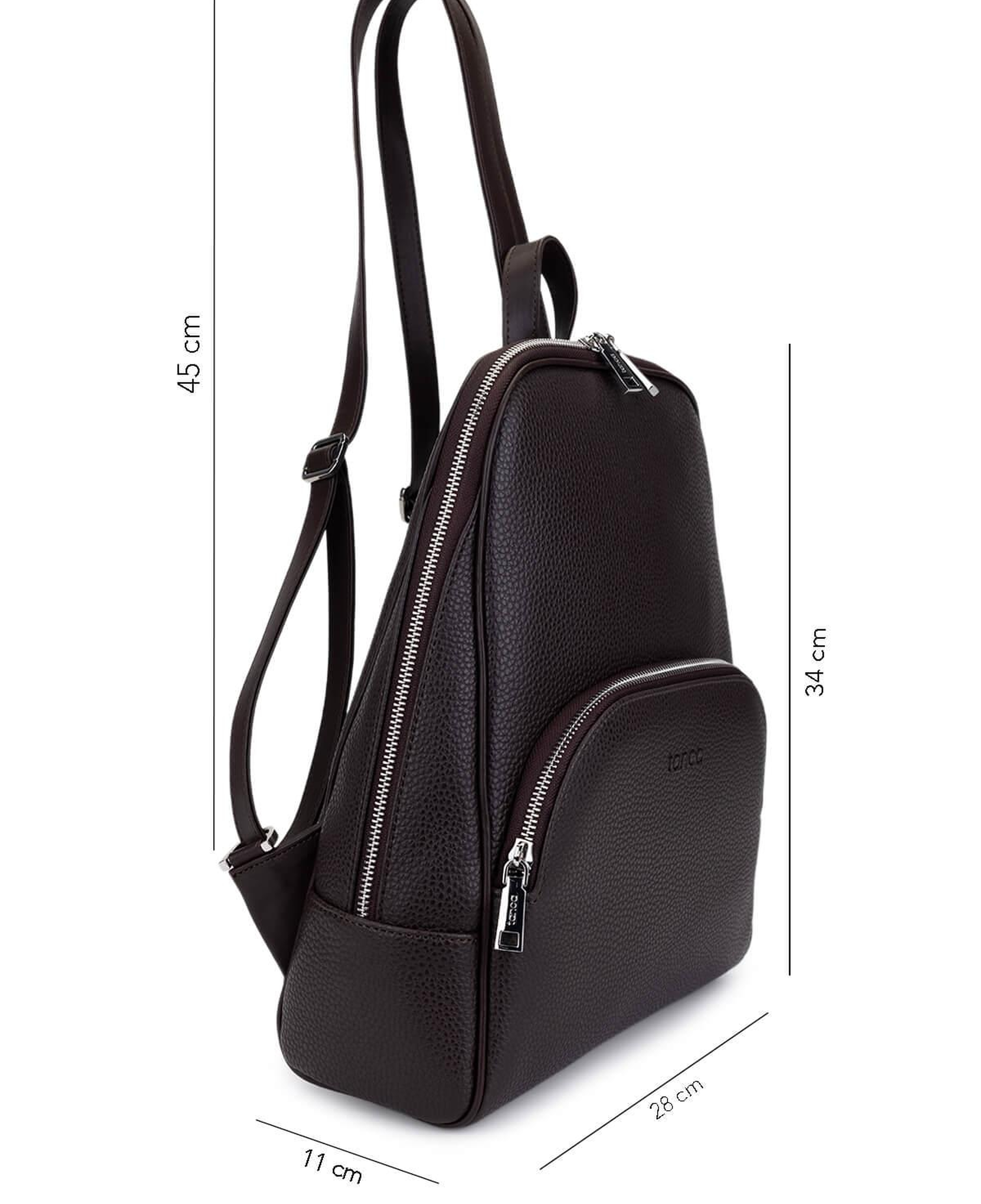 Tamer Tanca Kadın Vegan Kahverengi Sırt Çantası