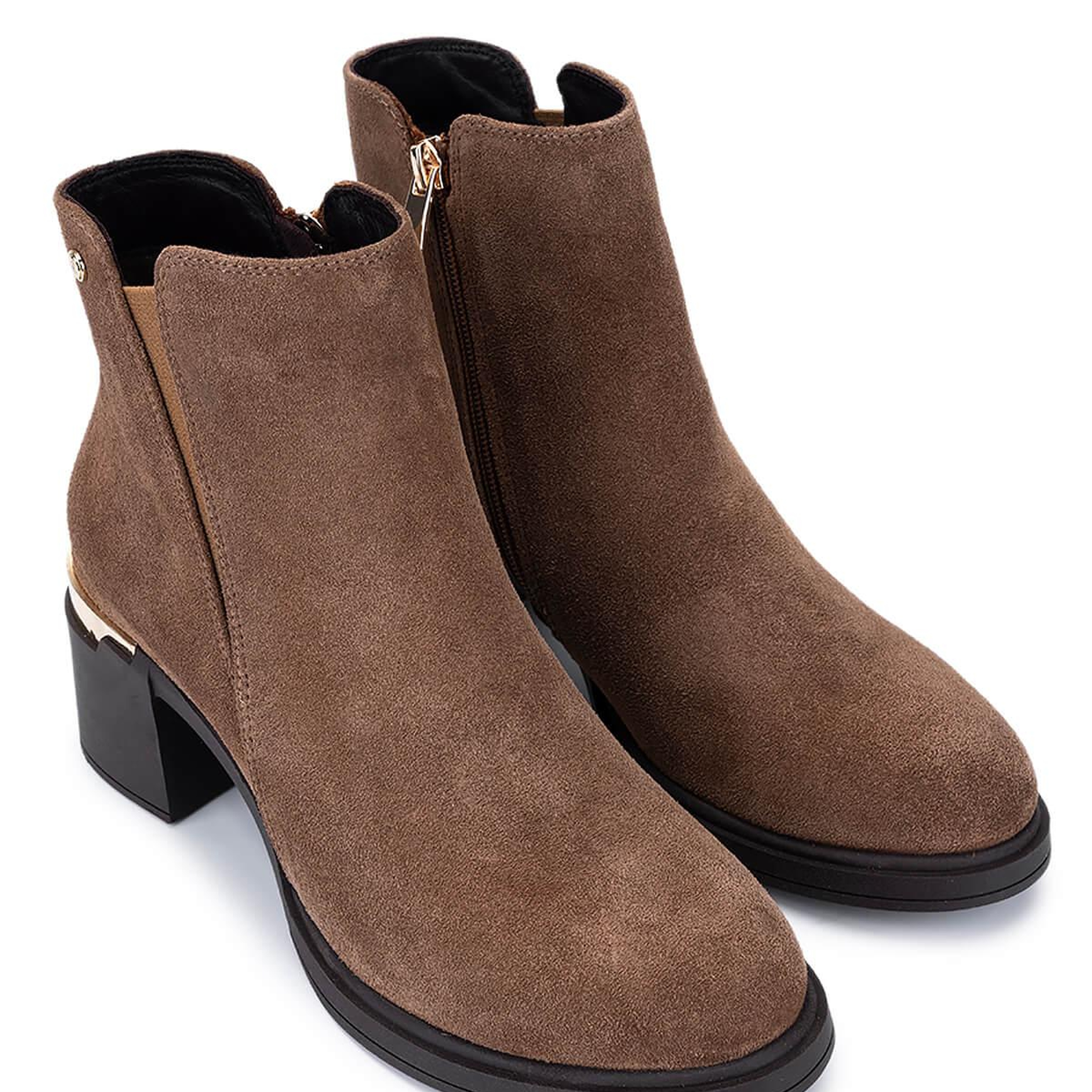 Tamer Tanca Kadın Hakiki Deri Kahverengi Topuklu Bot