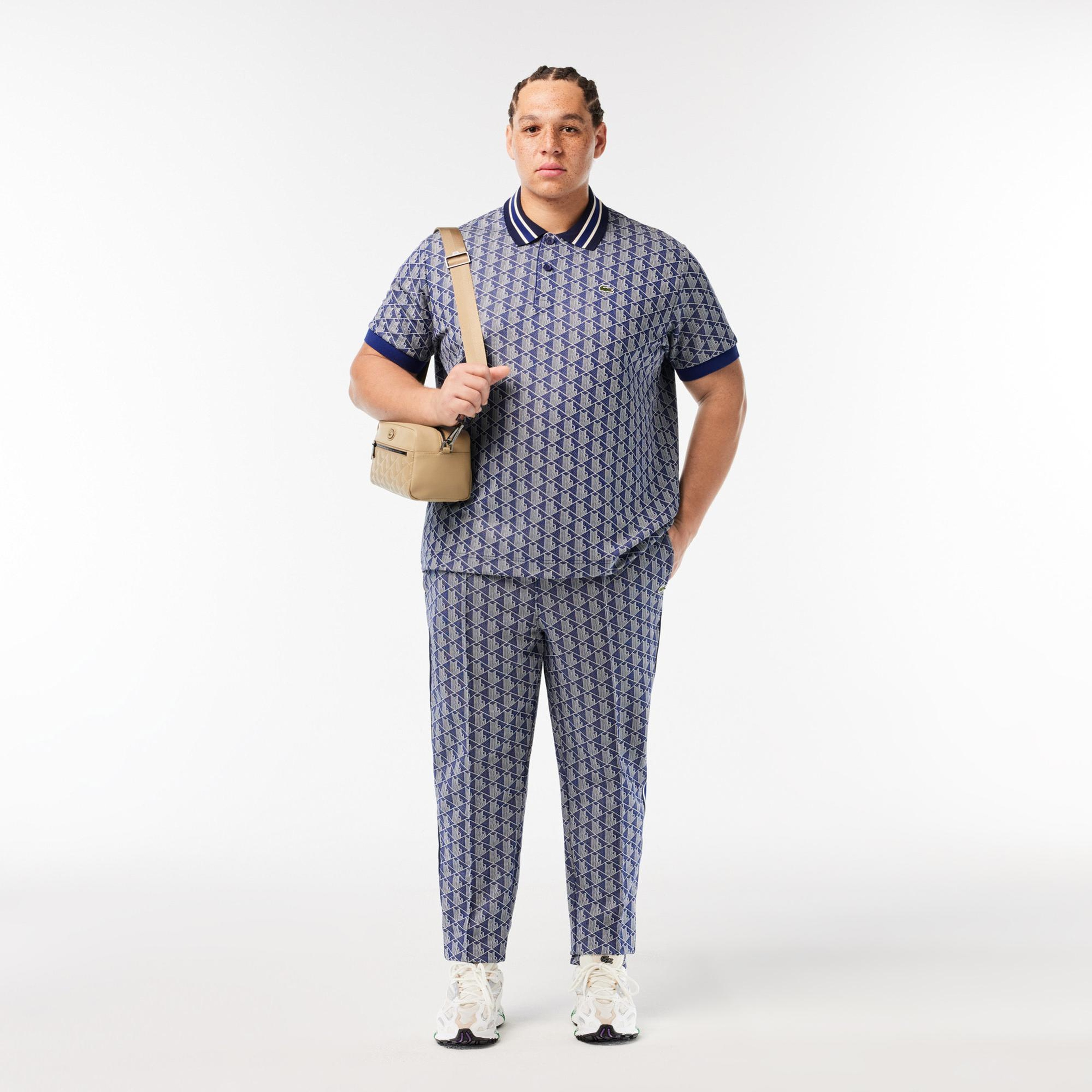 Lacoste Erkek Classic Fit Monogram Lacivert Polo