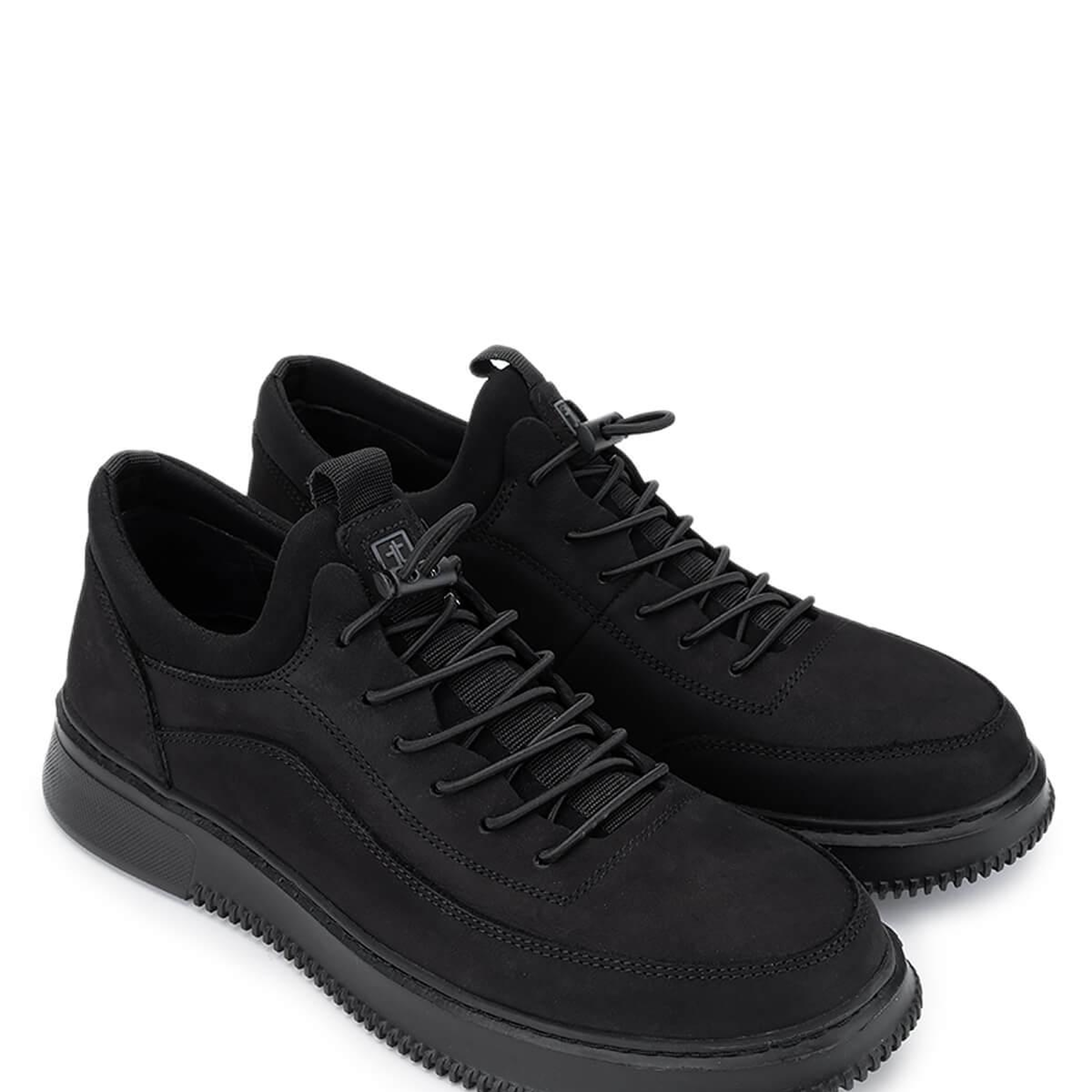 Tamer Tanca Erkek Hakiki Deri Siyah Nubuk Sneakers & Spor Ayakkabı