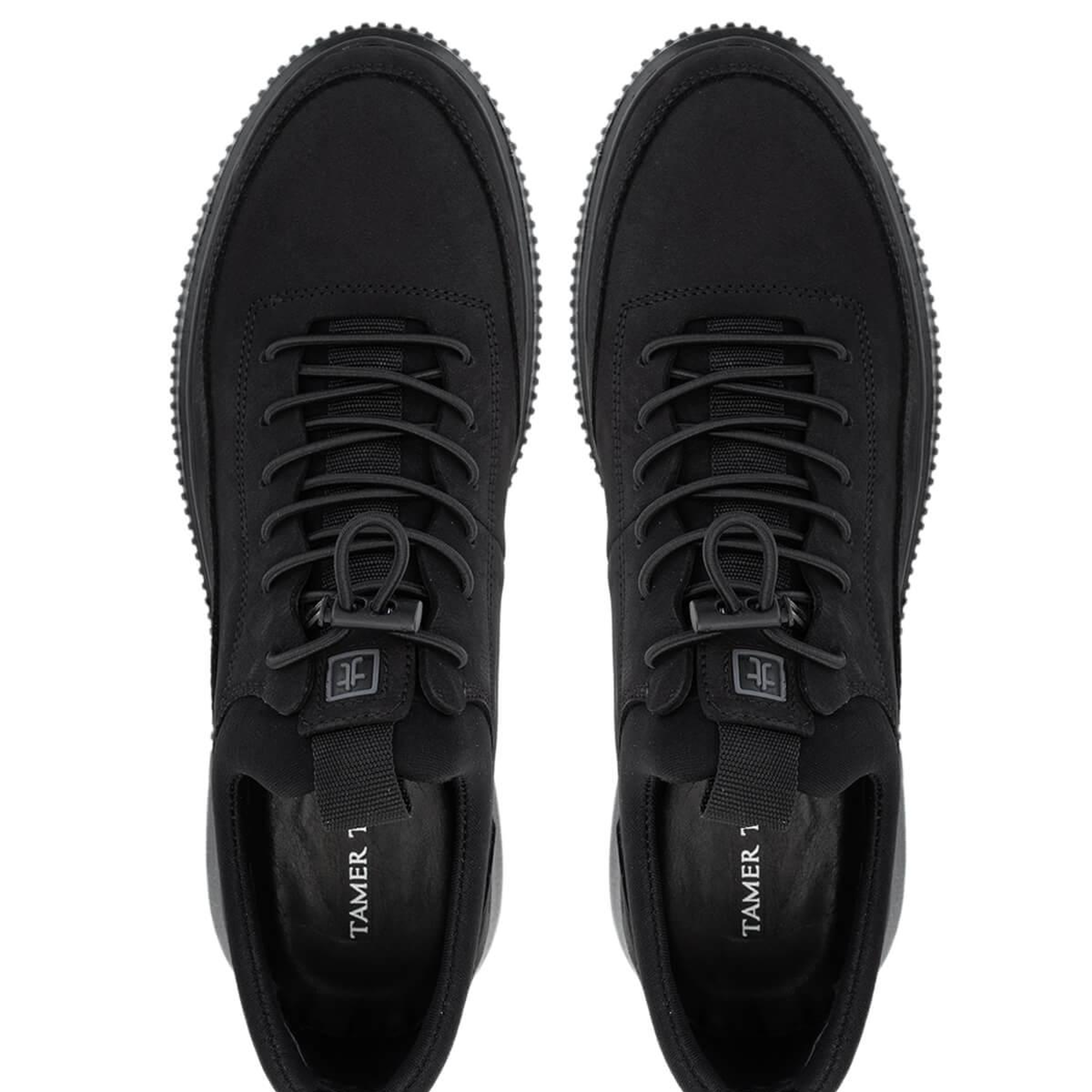 Tamer Tanca Erkek Hakiki Deri Siyah Nubuk Sneakers & Spor Ayakkabı