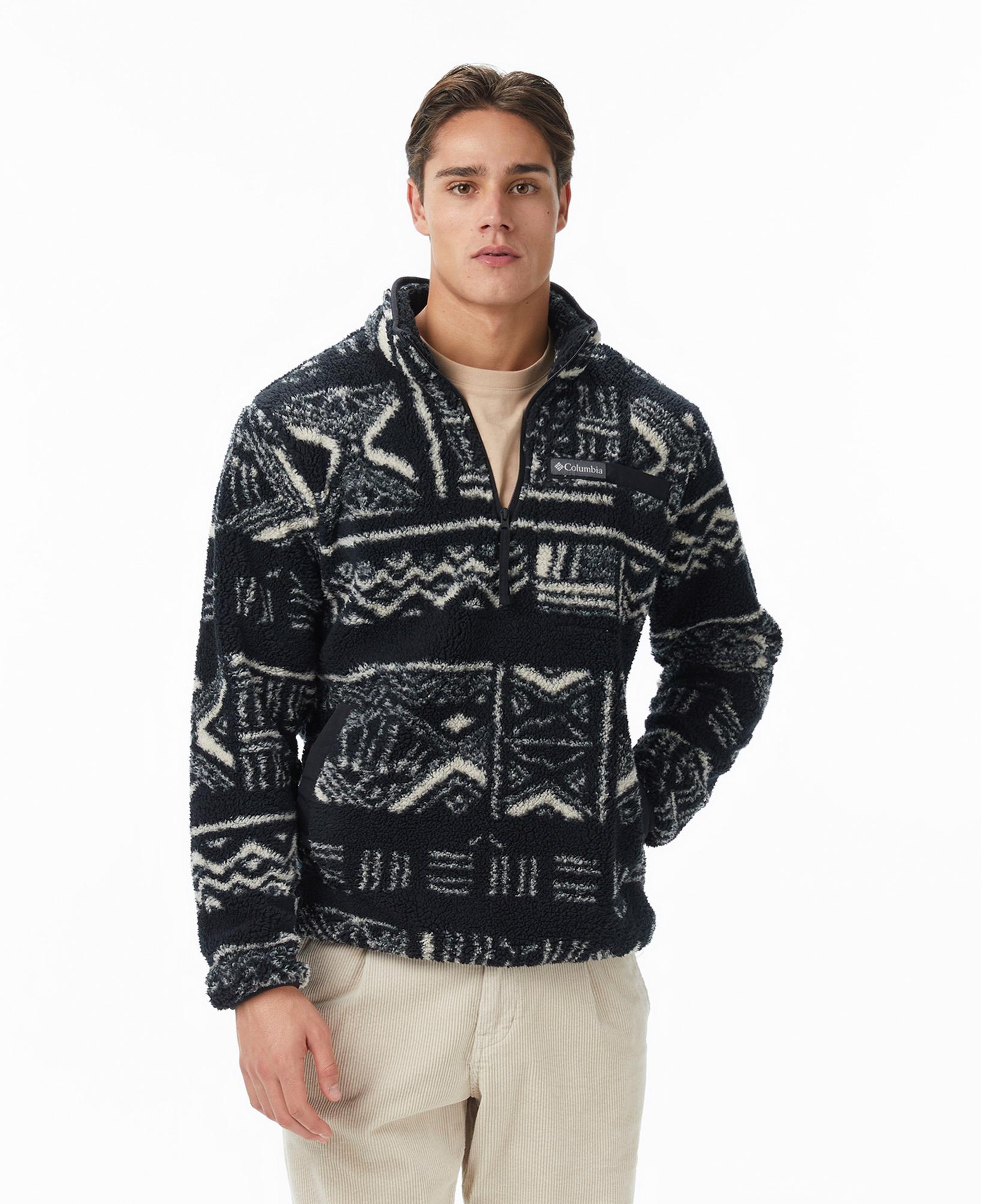 Columbia Rugged Ridge High Pile Half Zip Erkek Siyah Polar Ceket