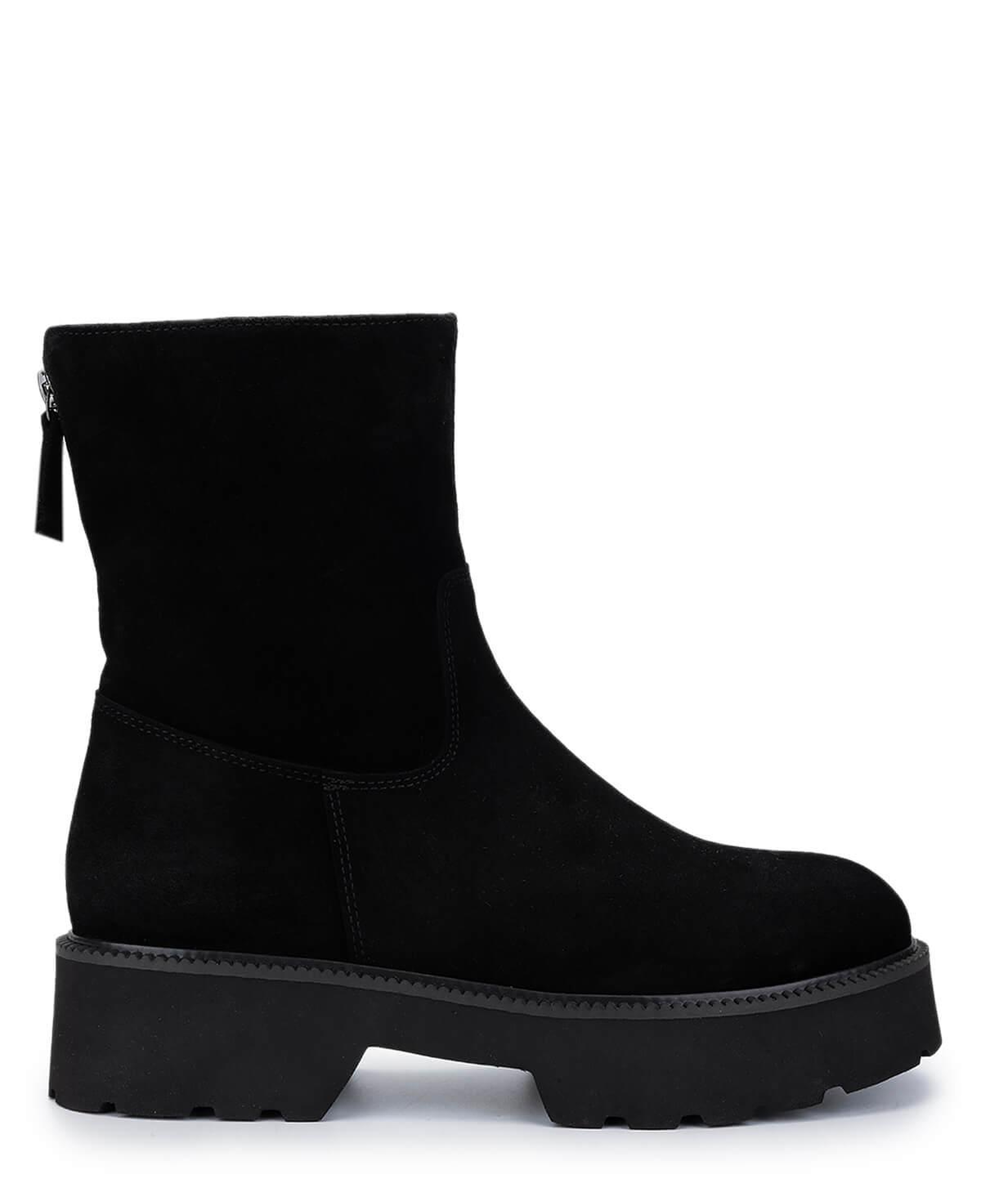 Tamer Tanca Kadın Hakiki Deri Siyah Süet Topuklu Bot