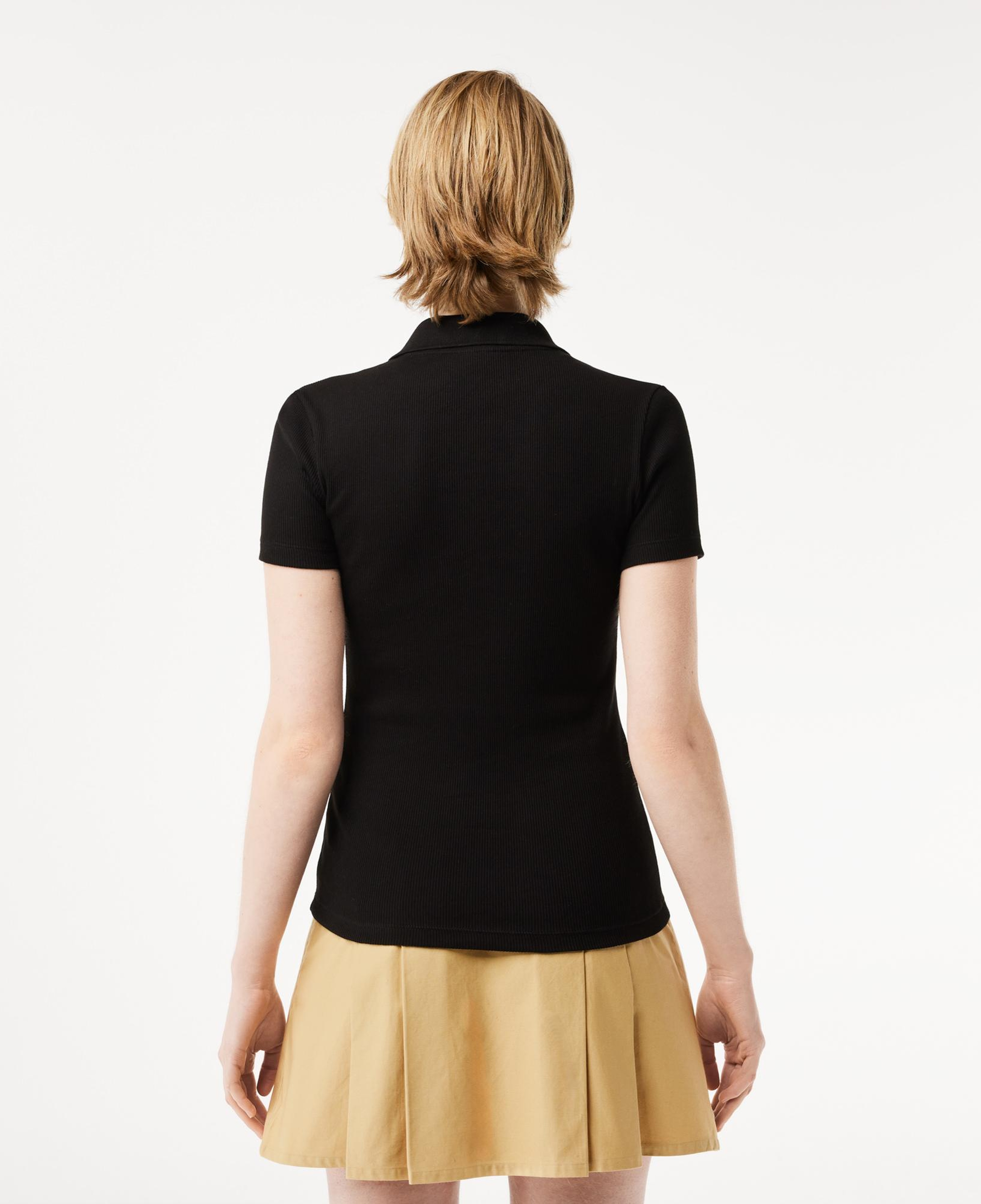 Lacoste L.12.D Kadın Slim Fit Siyah Polo