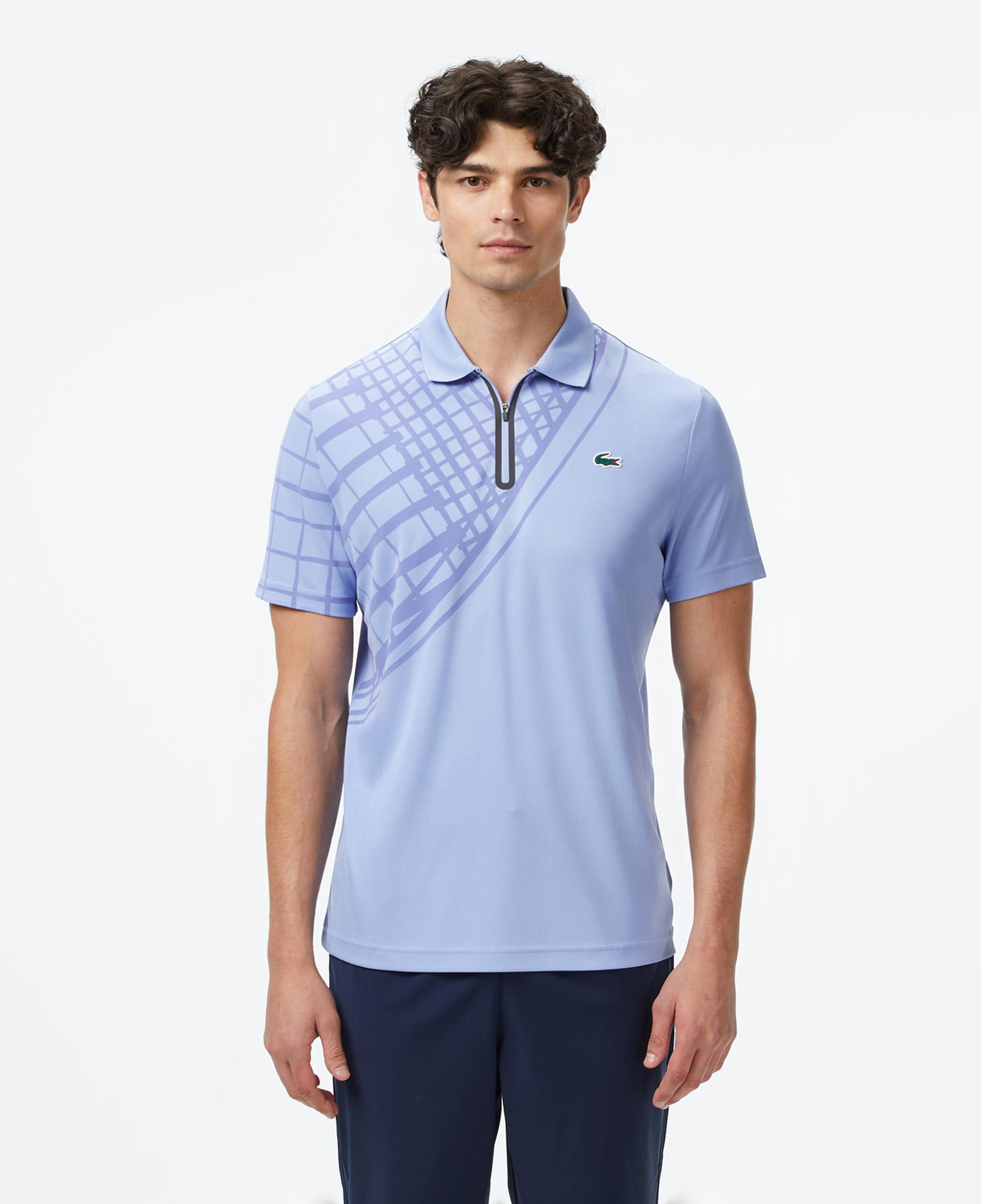 Lacoste Erkek Slim Fit Baskılı Mavi Polo
