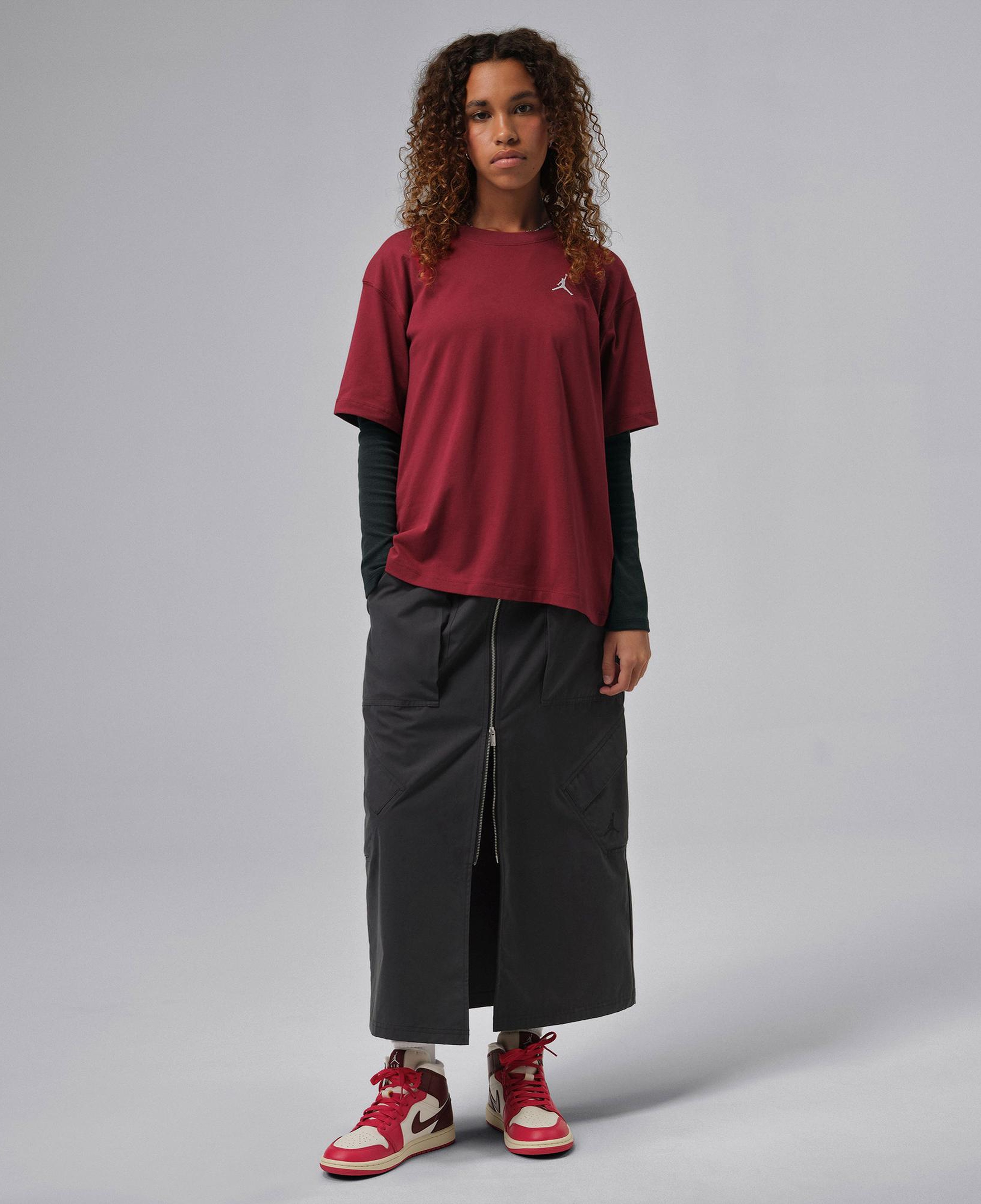 Jordan Essentials Kadın Bordo T-Shirt