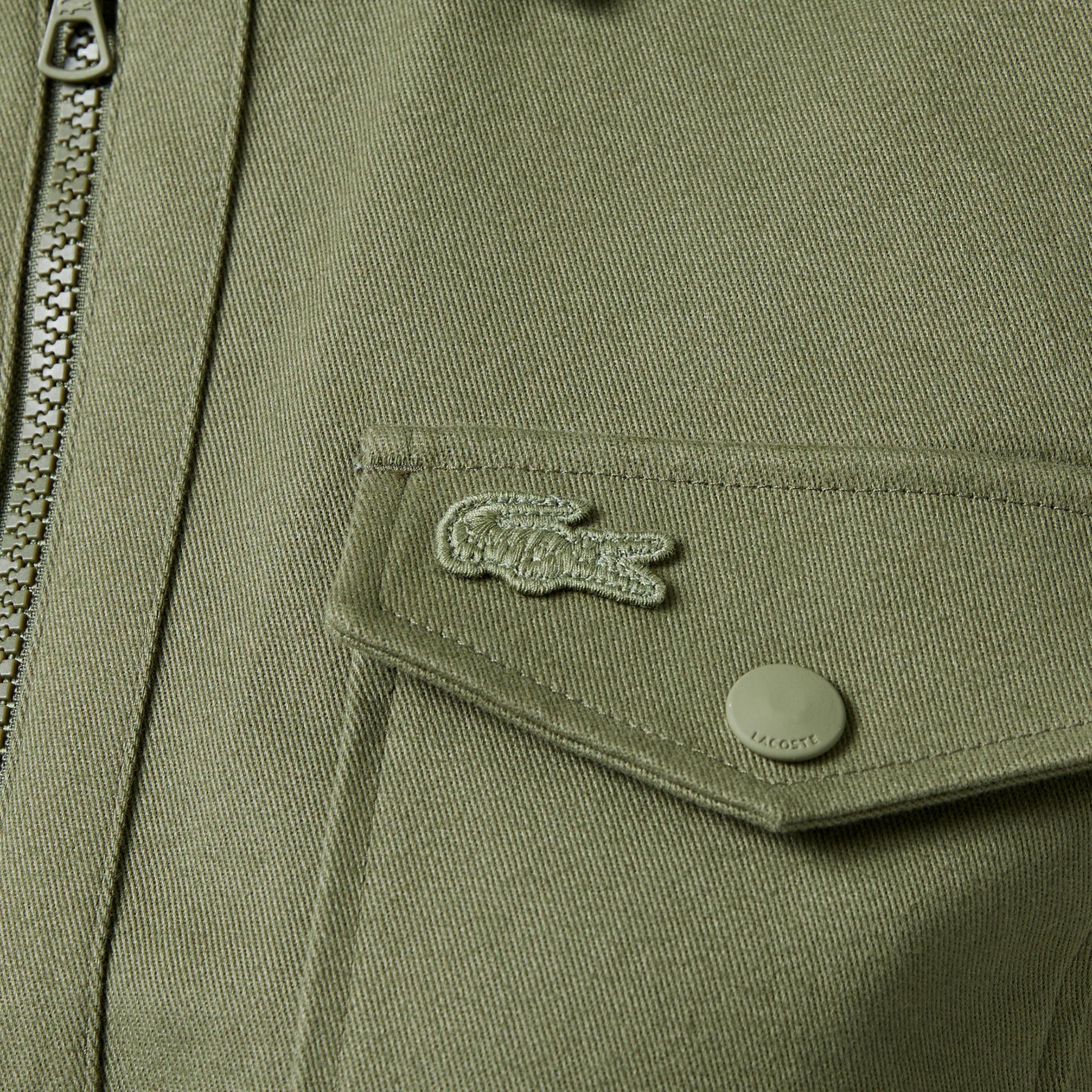 Lacoste Kadın Regular Fit Polo Yaka Haki Elbise