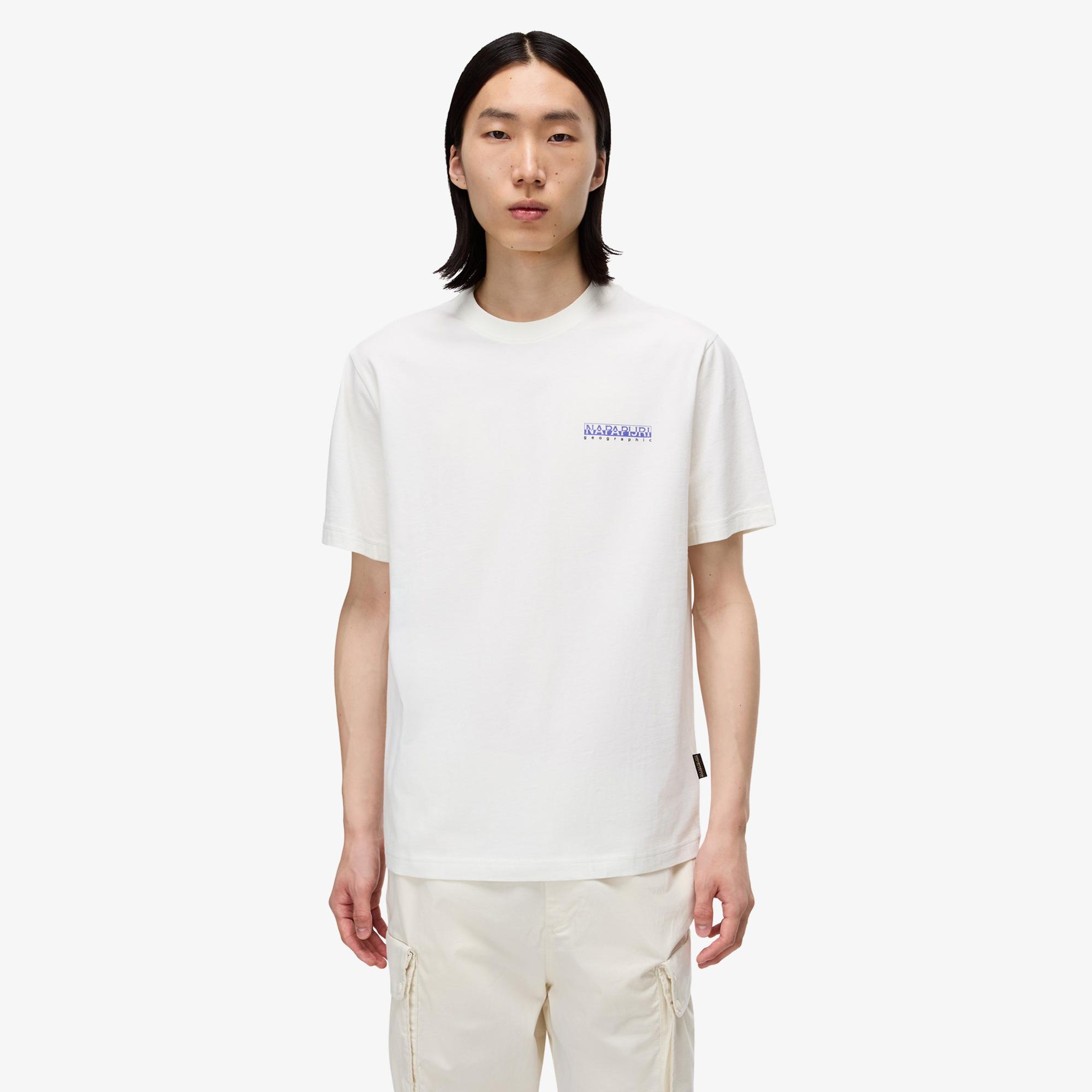 Napapijri S-Guide Erkek Beyaz T-Shirt