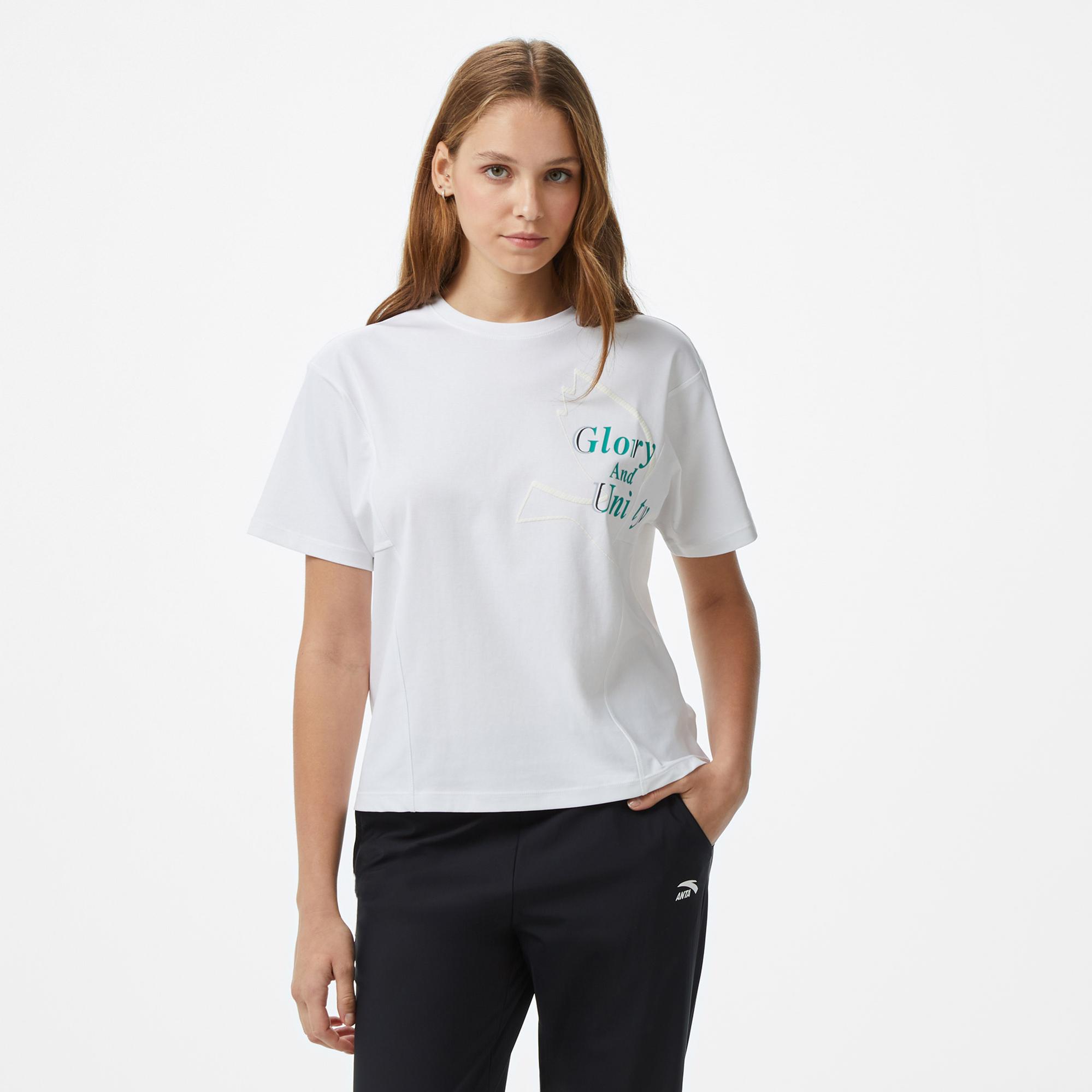 Anta Sports Kadın Beyaz T-Shirt