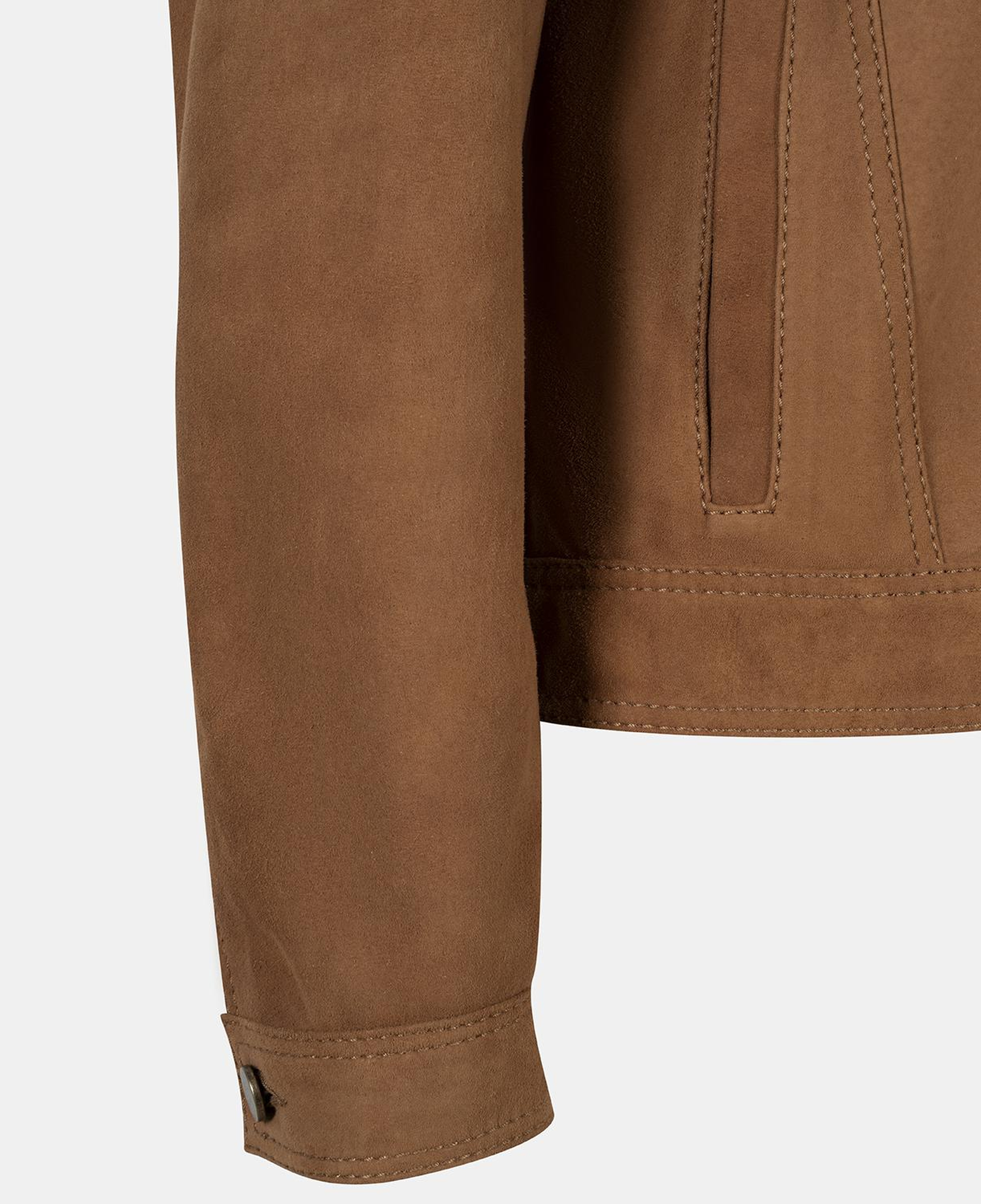 Erkek Taba Gömlek Yaka Süet Ceket