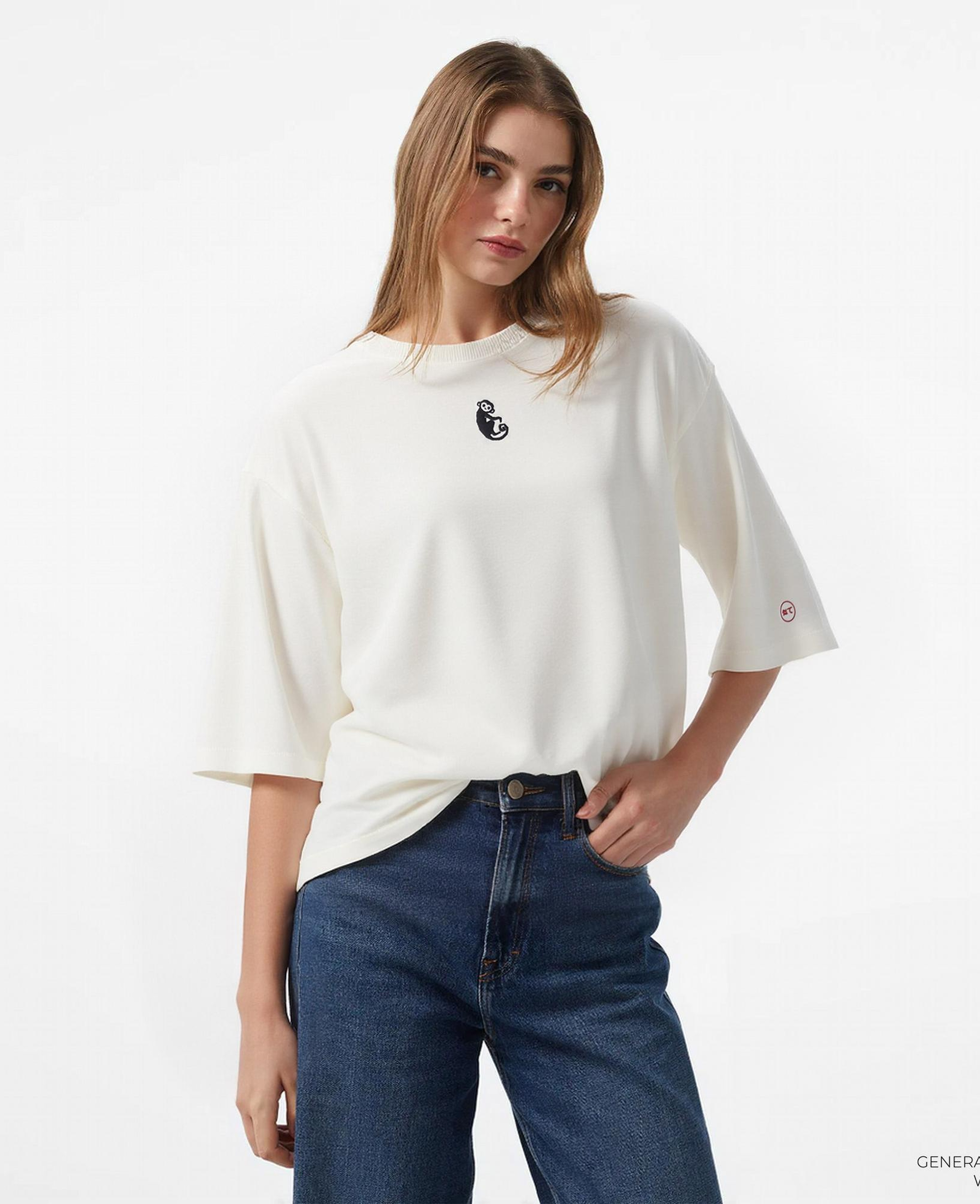 UNITED4 x Monkey Project Where Is The After Party Unisex Beyaz T-Shirt