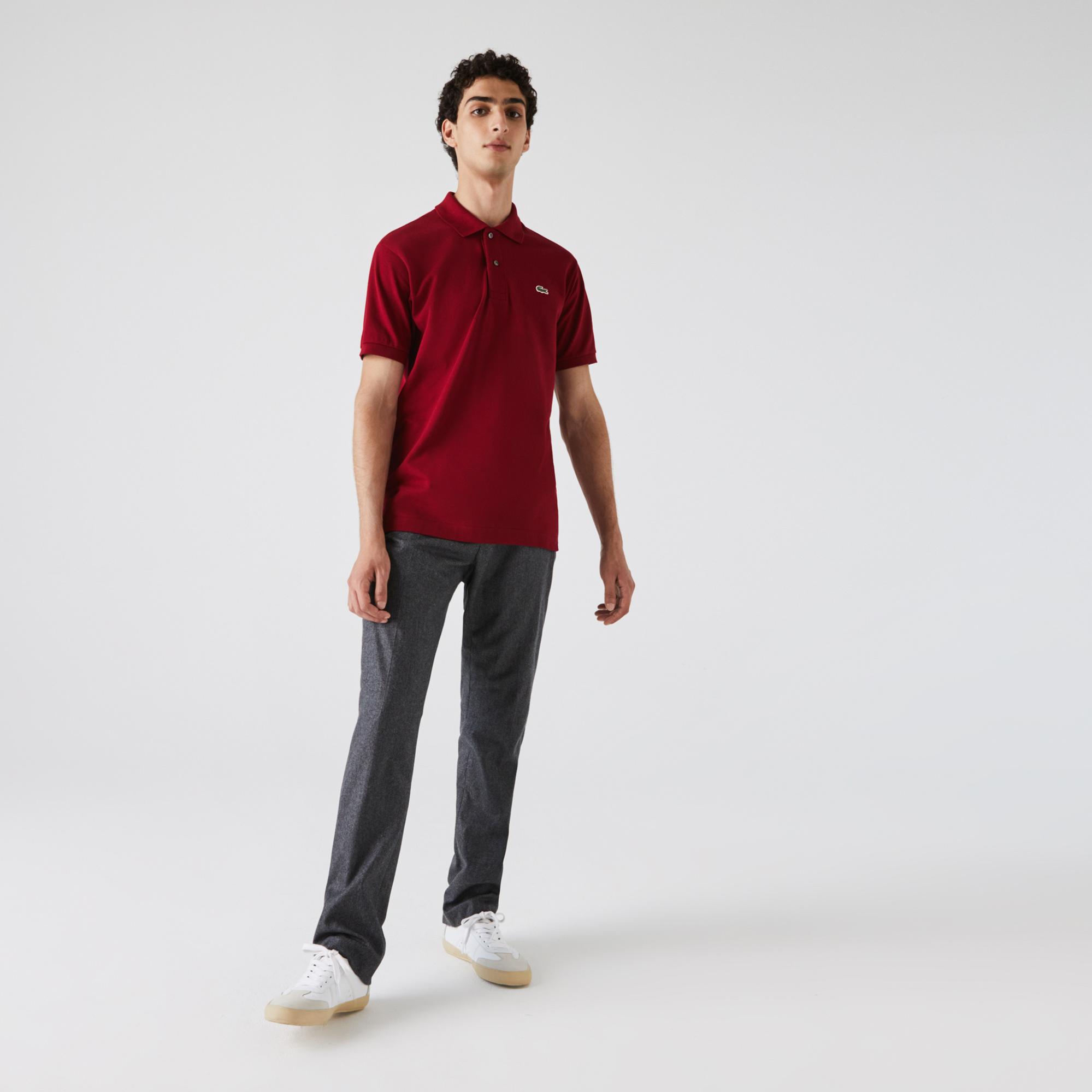 L.12.12 Erkek Classic Fit Bordo Polo