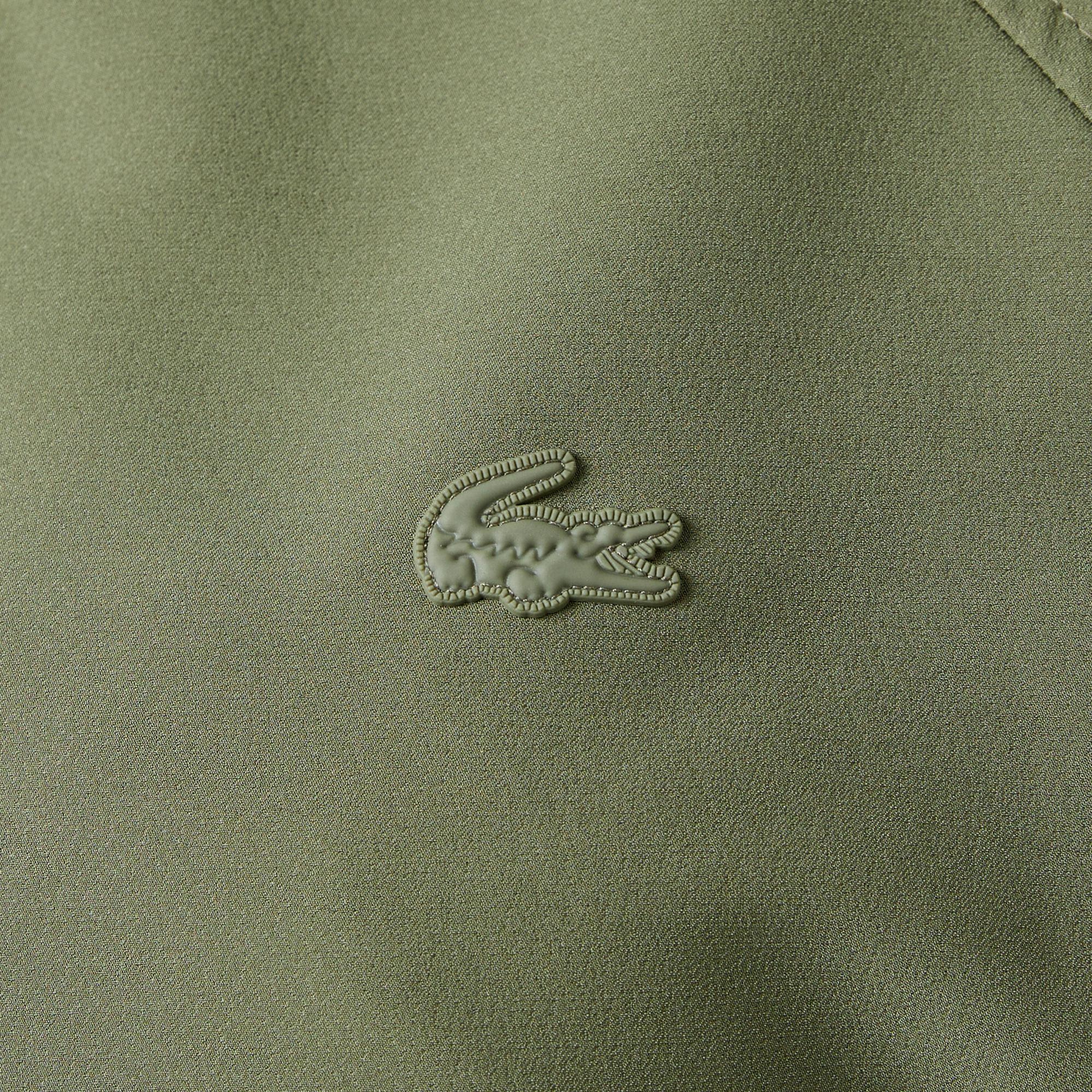 Lacoste Kadın Relaxed Fit Kapüşonlu Haki Yağmurluk