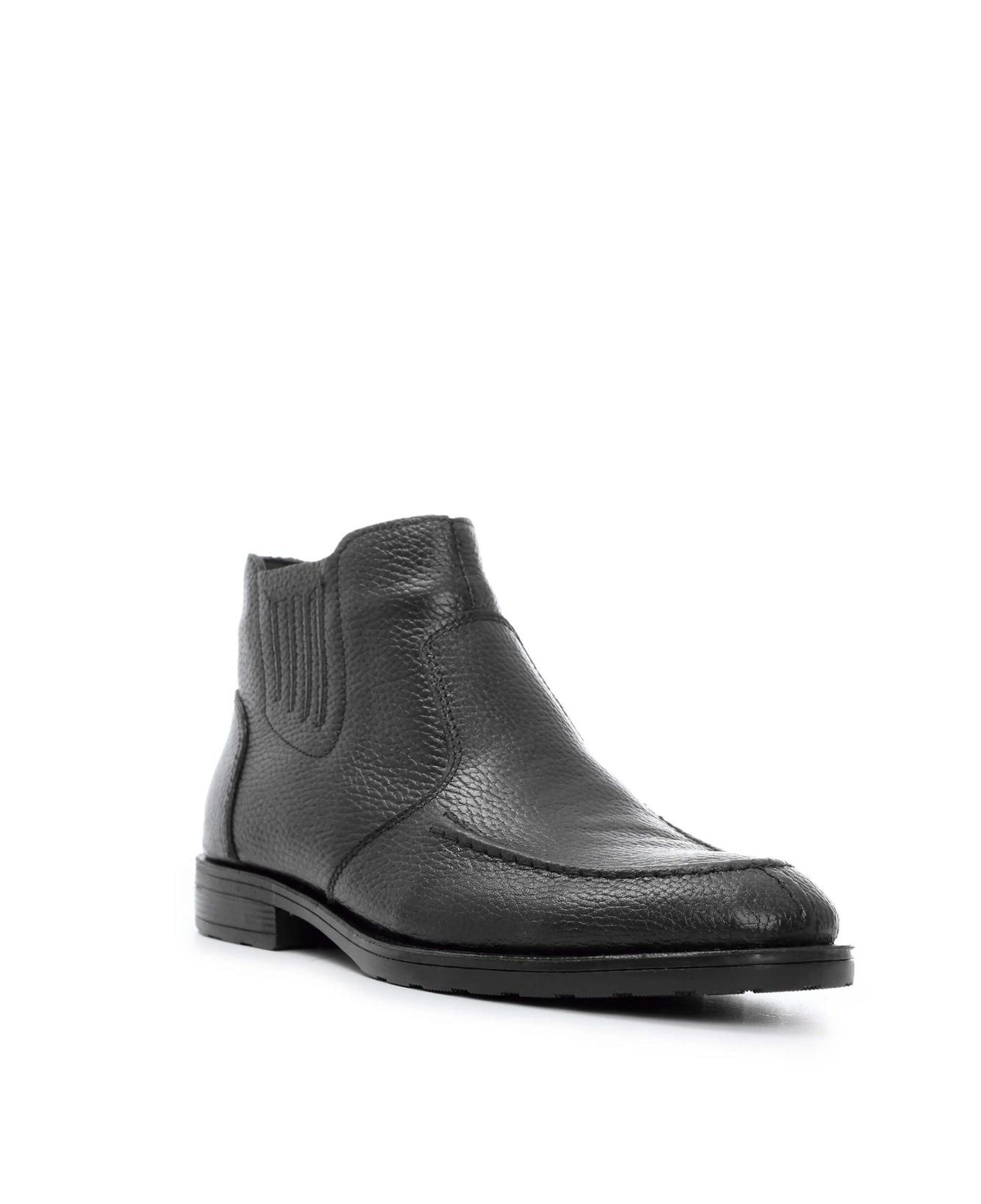 Tamer Tanca Erkek Hakiki Deri Siyah Floter Klasik Bot