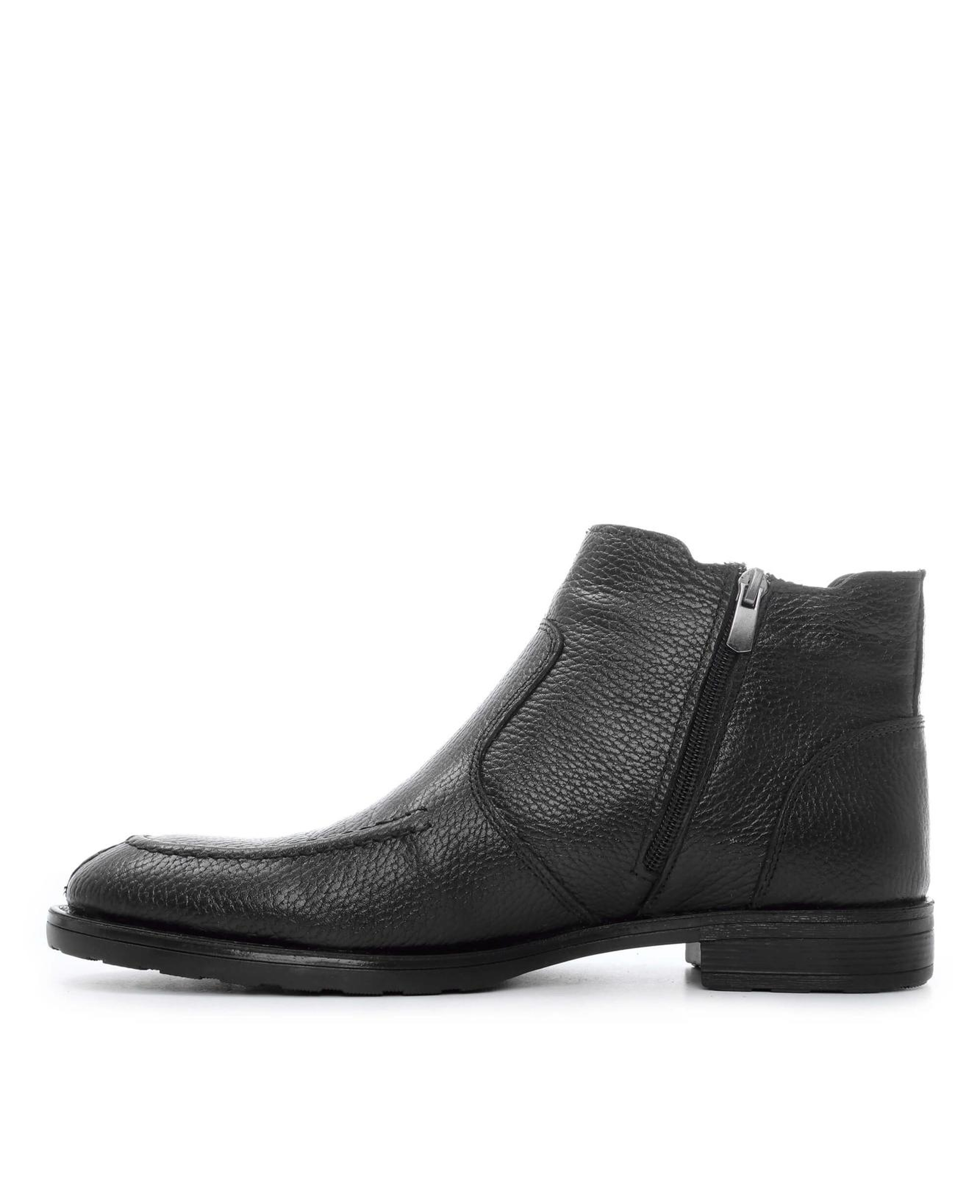 Tamer Tanca Erkek Hakiki Deri Siyah Floter Klasik Bot