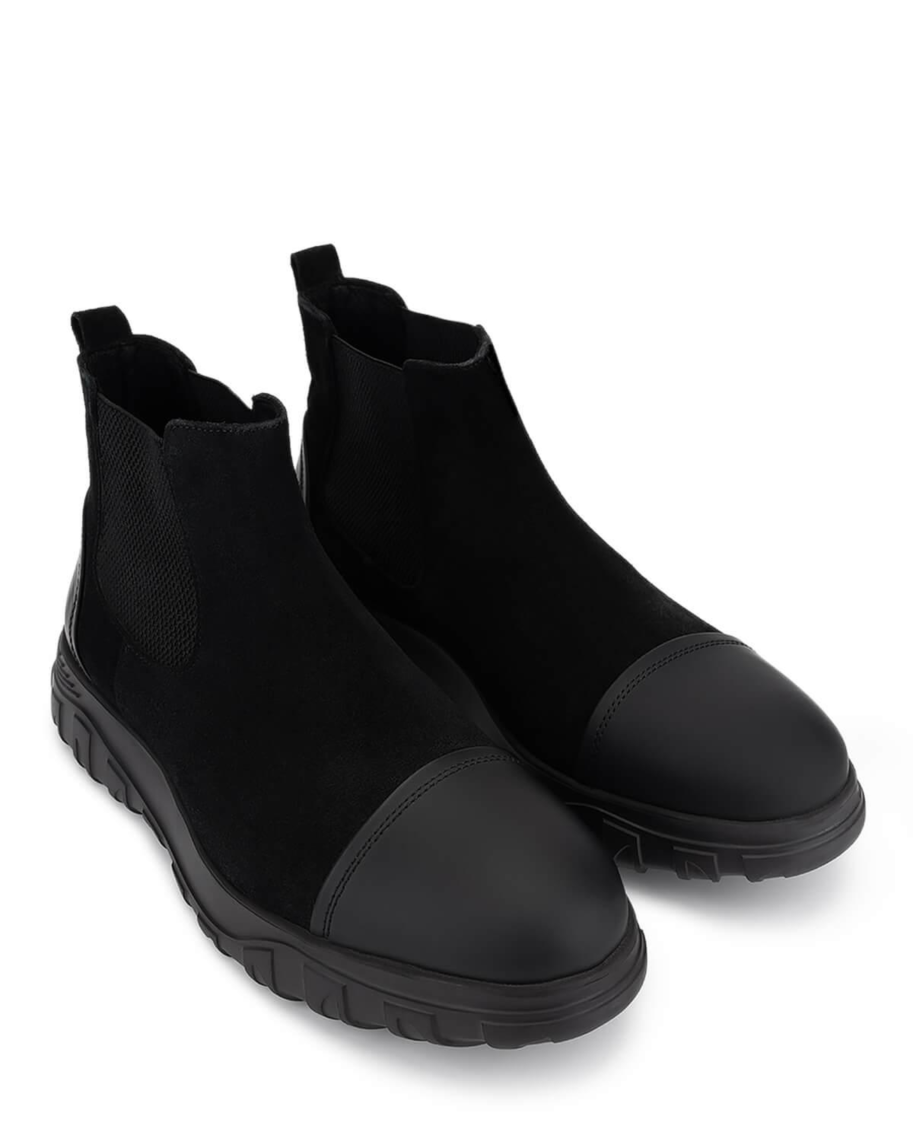 Tamer Tanca Erkek Hakiki Deri Siyah Süet Casual Bot