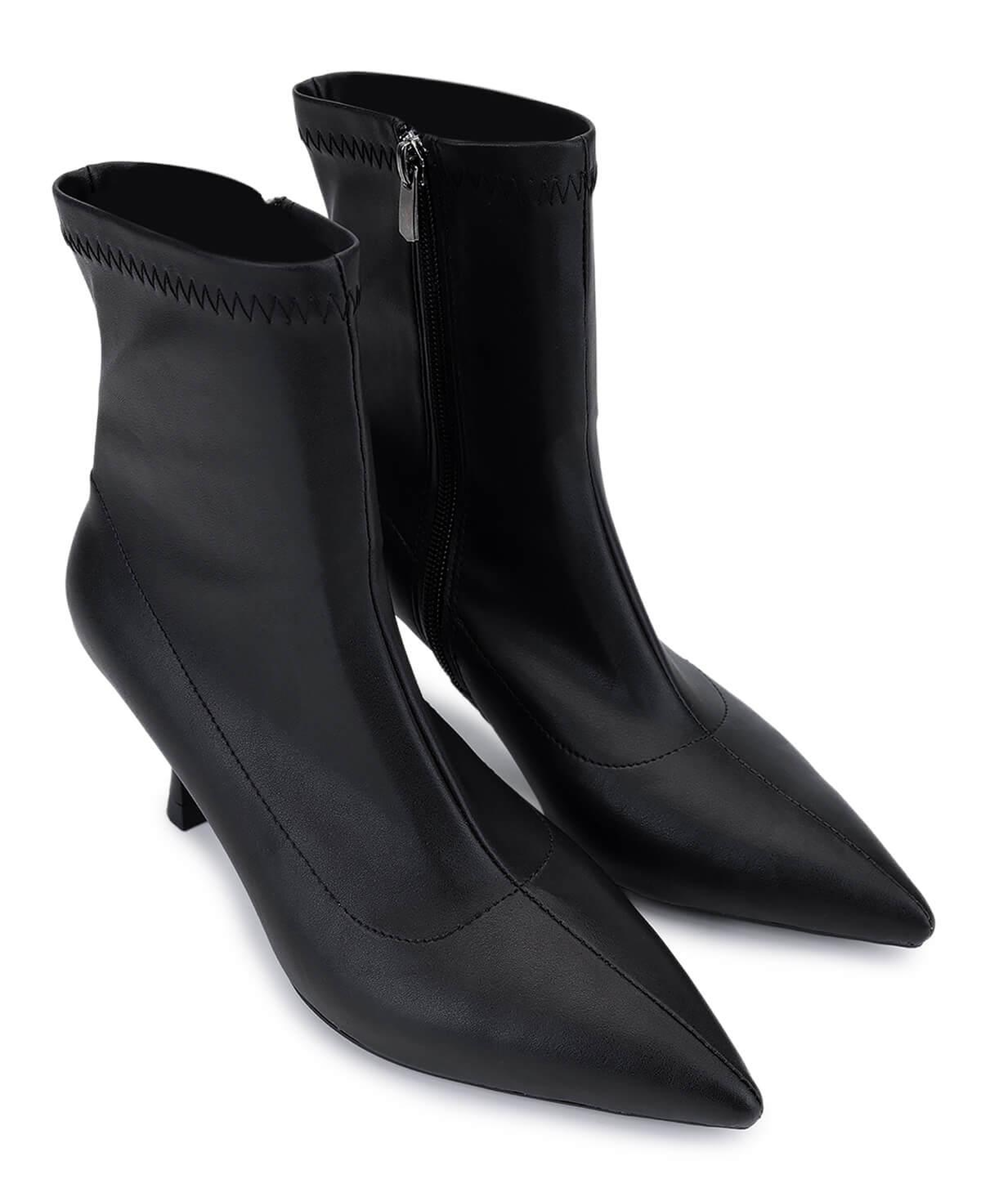 Tamer Tanca Kadın Hakiki Deri Siyah Topuklu Bot