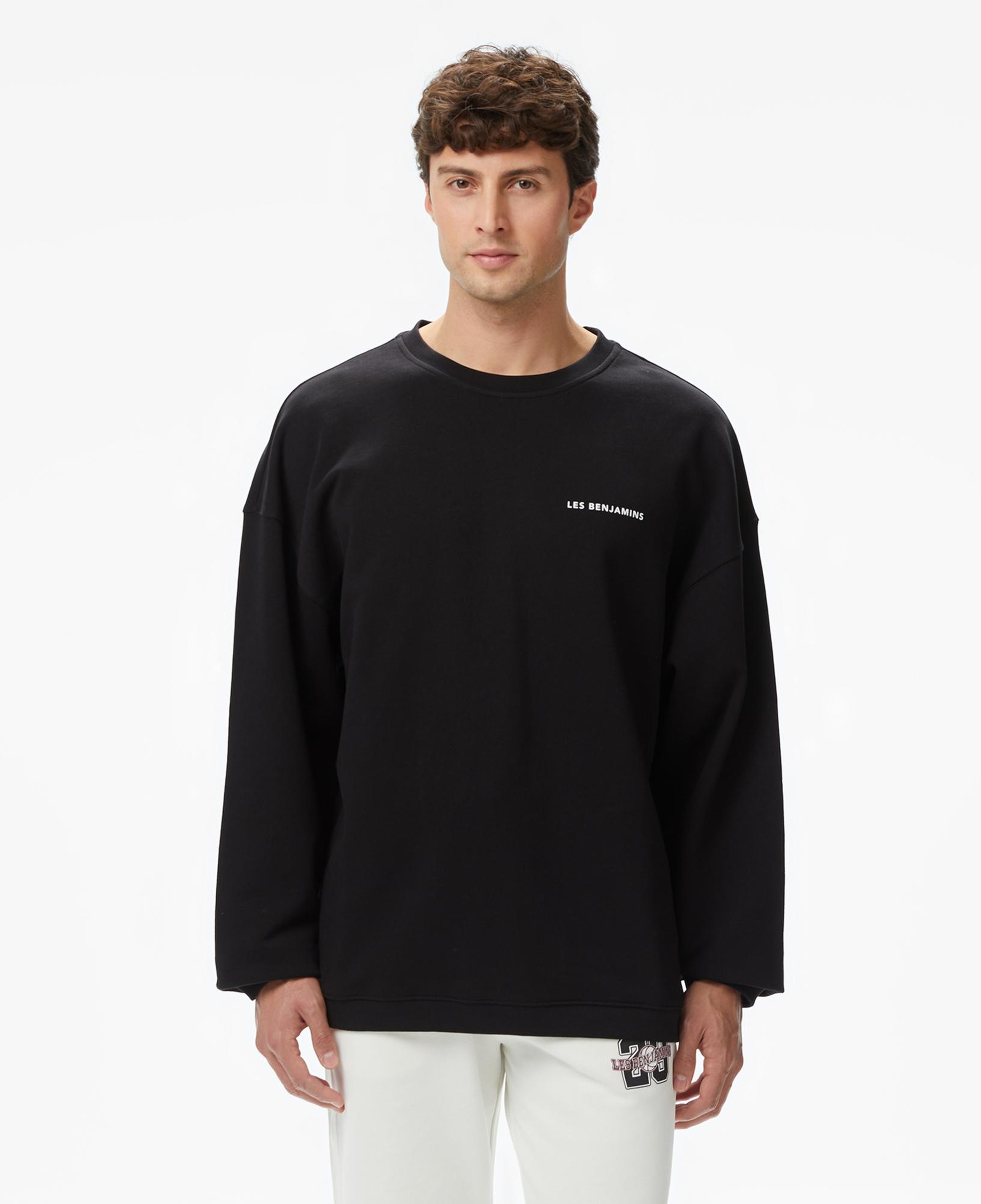 Les Benjamins Essentials 307 Erkek Siyah Sweatshirt