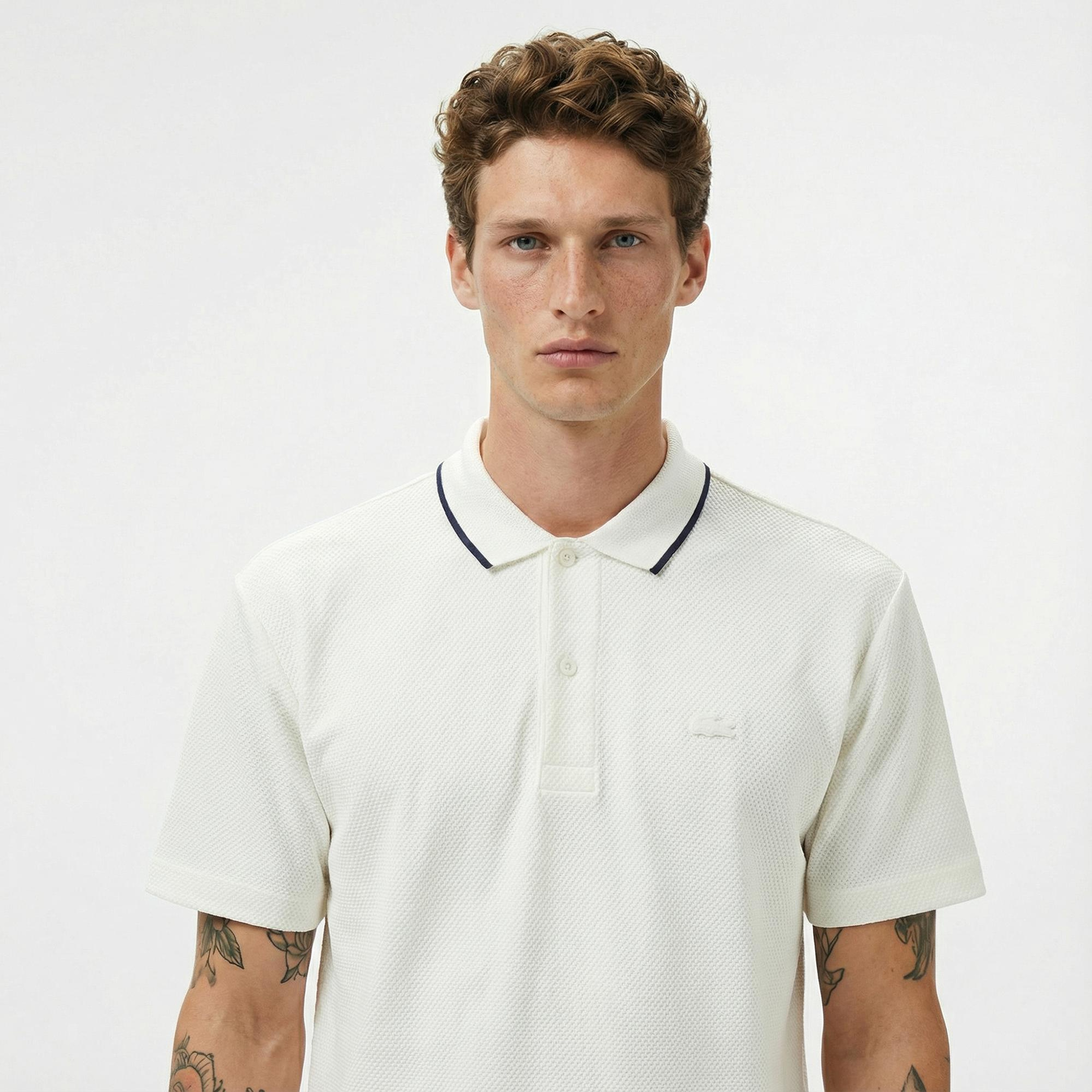 Lacoste Erkek Oversize Fit Beyaz Polo