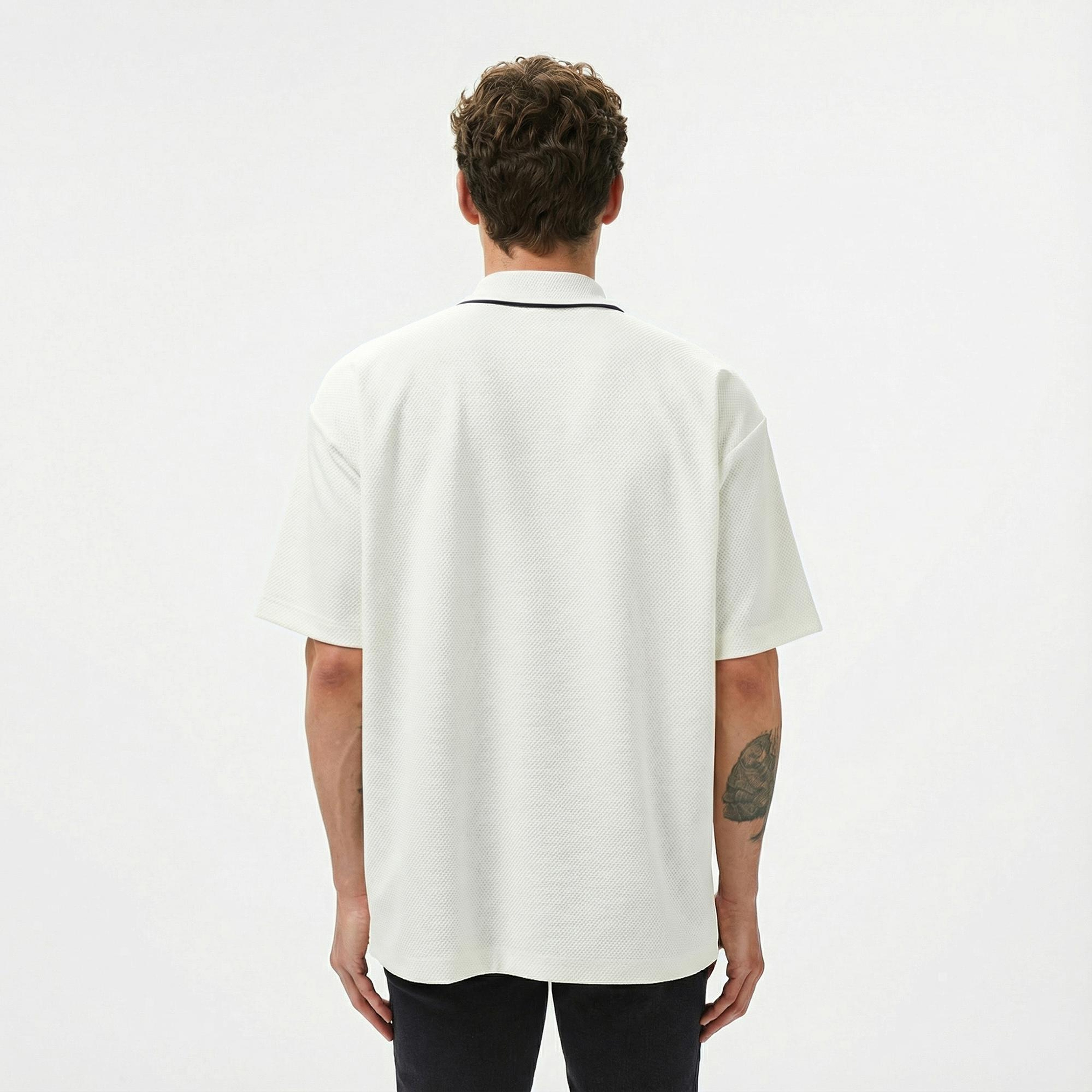 Lacoste Erkek Oversize Fit Beyaz Polo