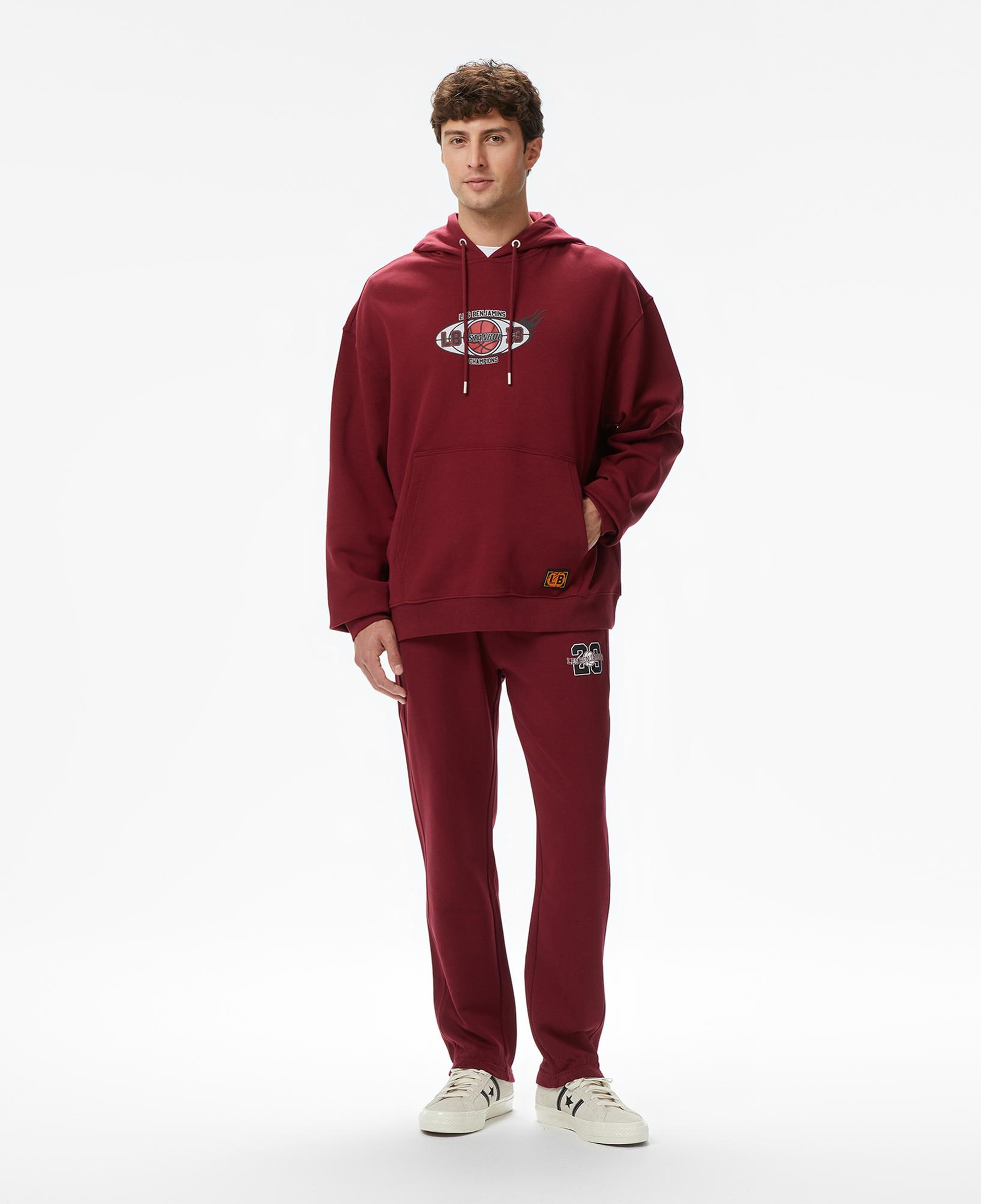 Les Benjamins Essentials 704 Erkek Bordo Eşofman Altı