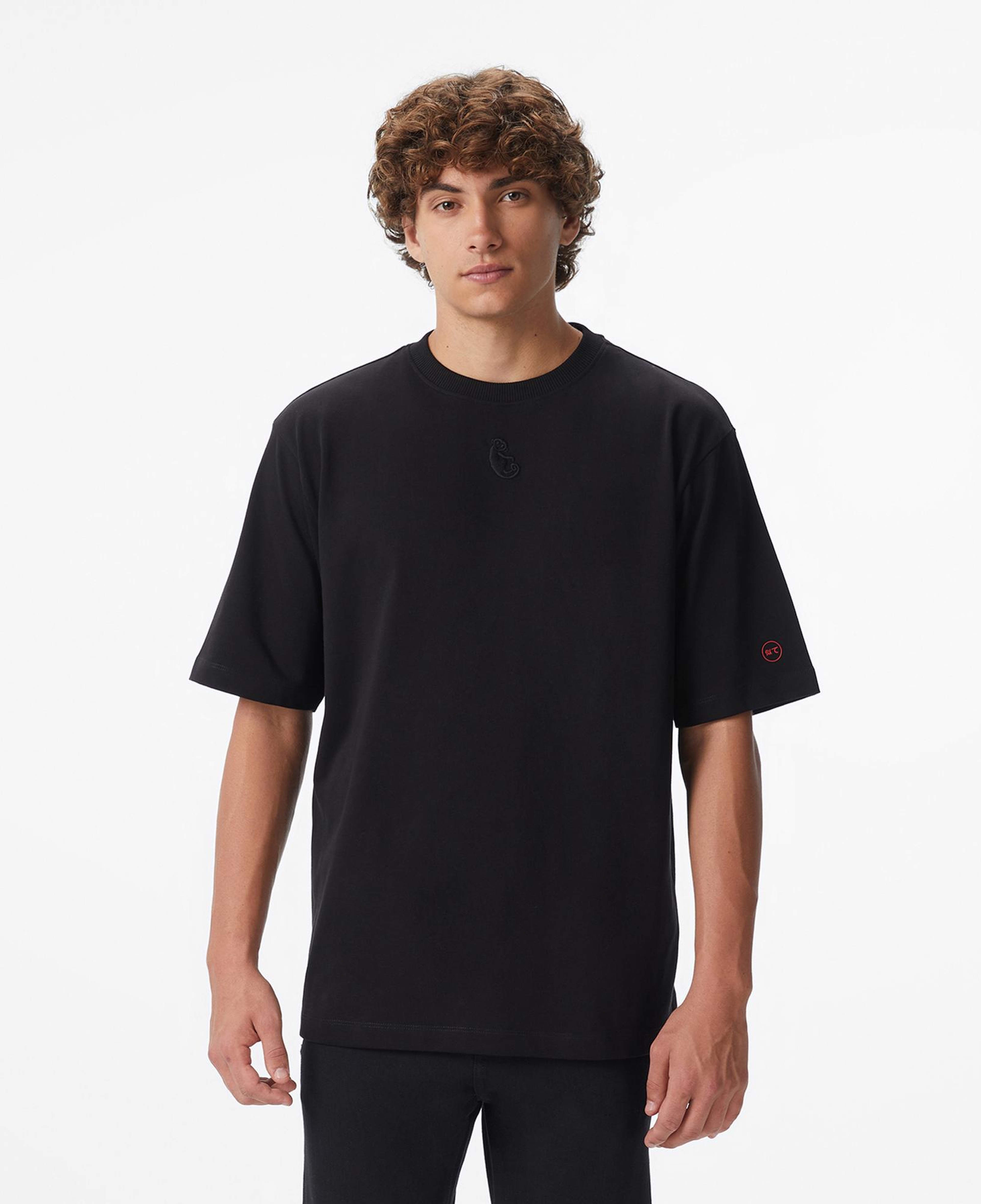 UNITED4 x Monkey Project 7 Rules Unisex Siyah T-Shirt