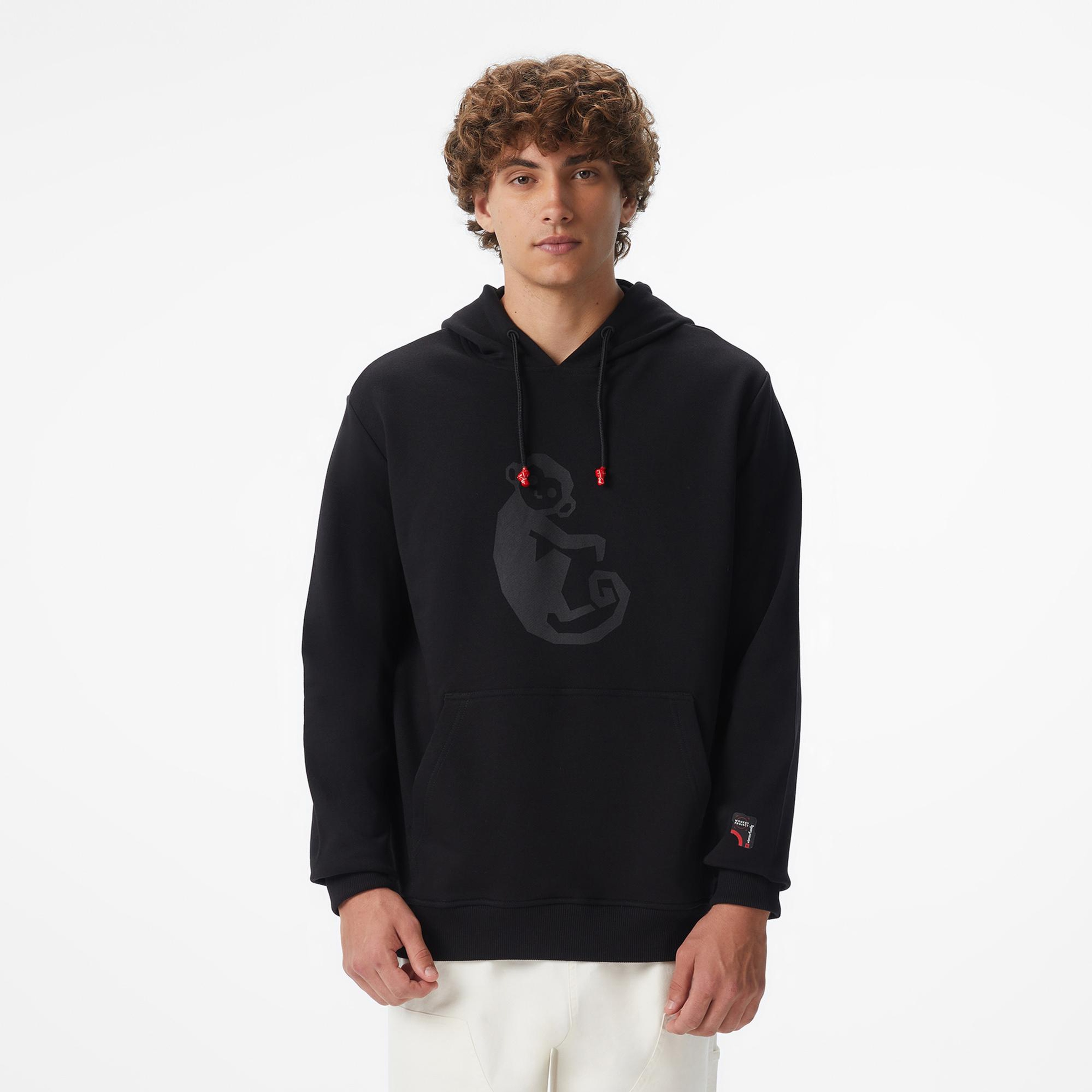 UNITED4 x Monkey Project We Are Family Unisex Siyah Sweatshirt