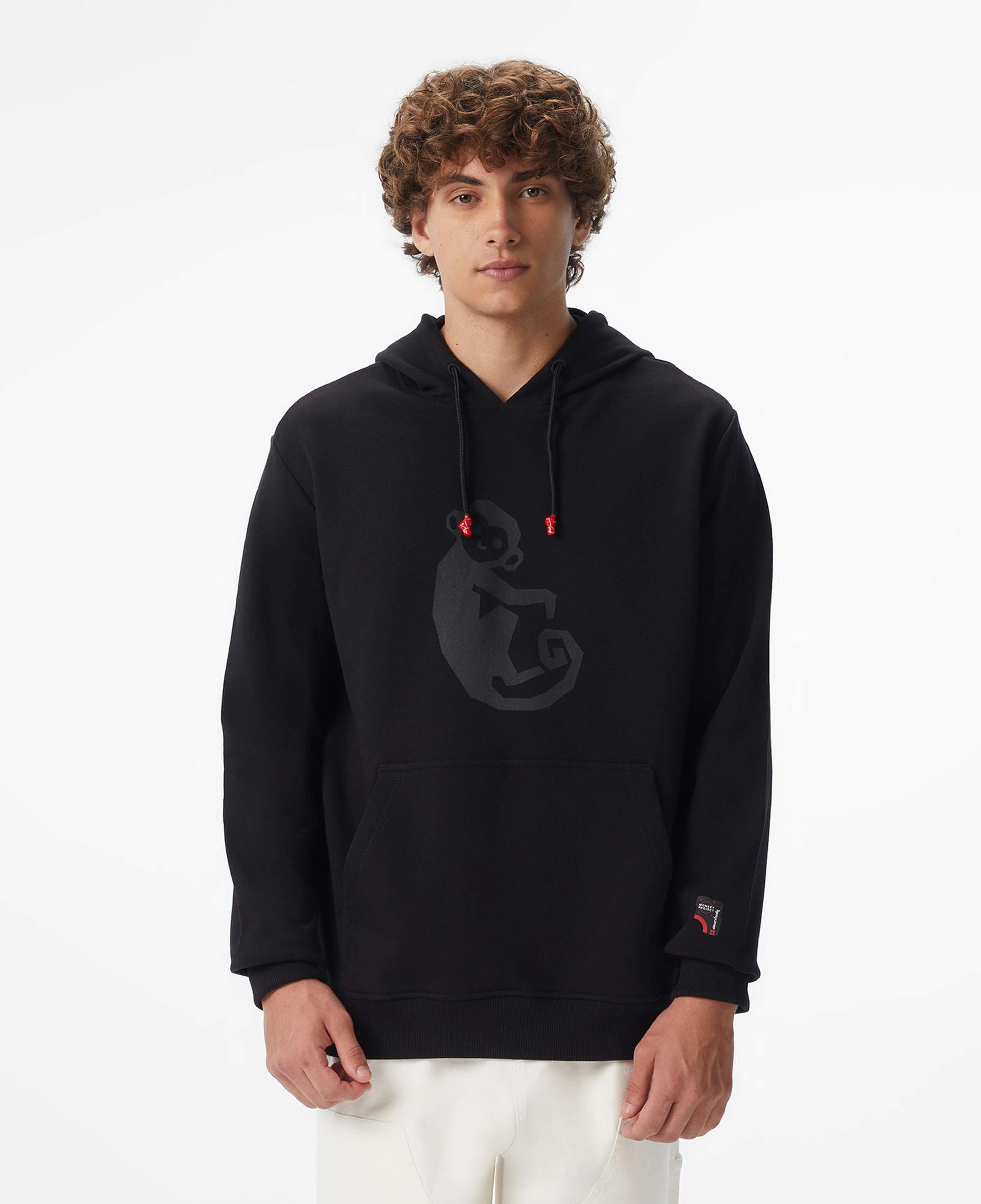 UNITED4 x Monkey Project We Are Family Unisex Siyah Sweatshirt