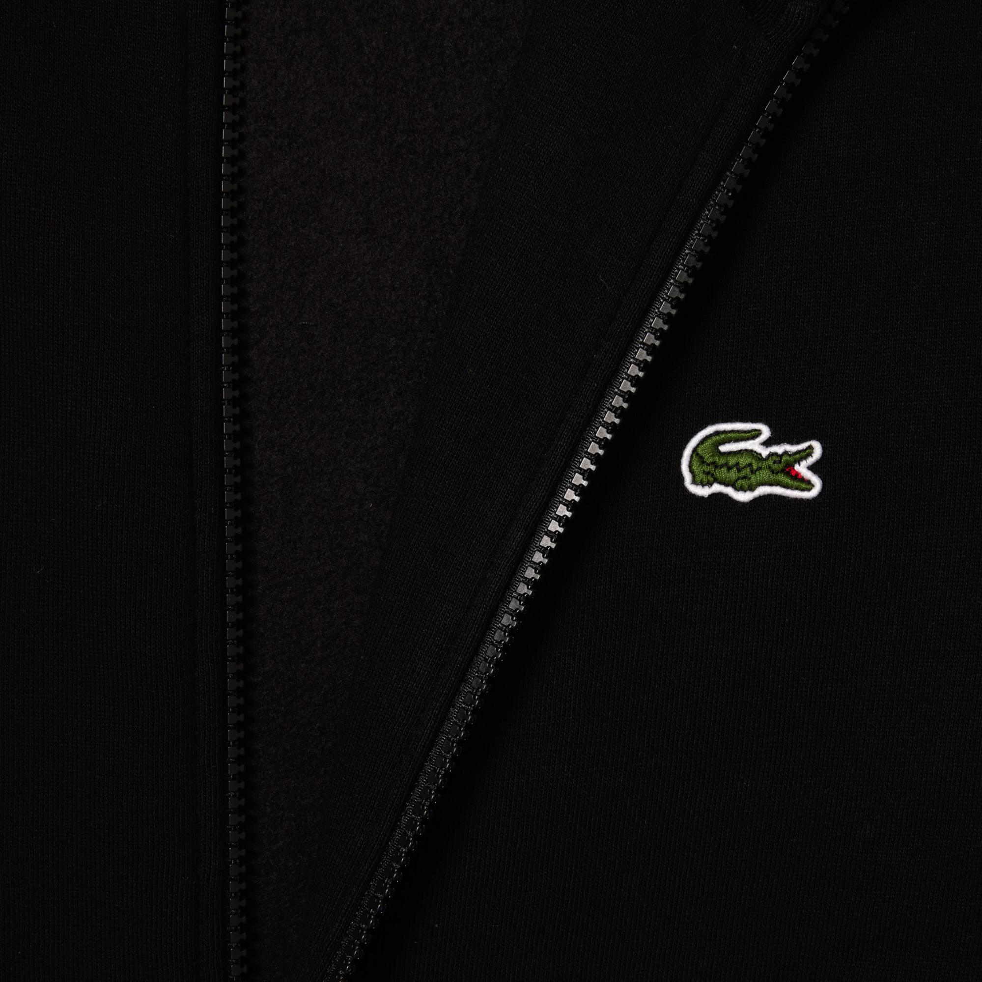 Lacoste Erkek Regular Fit Fermuarlı Siyah Sweatshirt