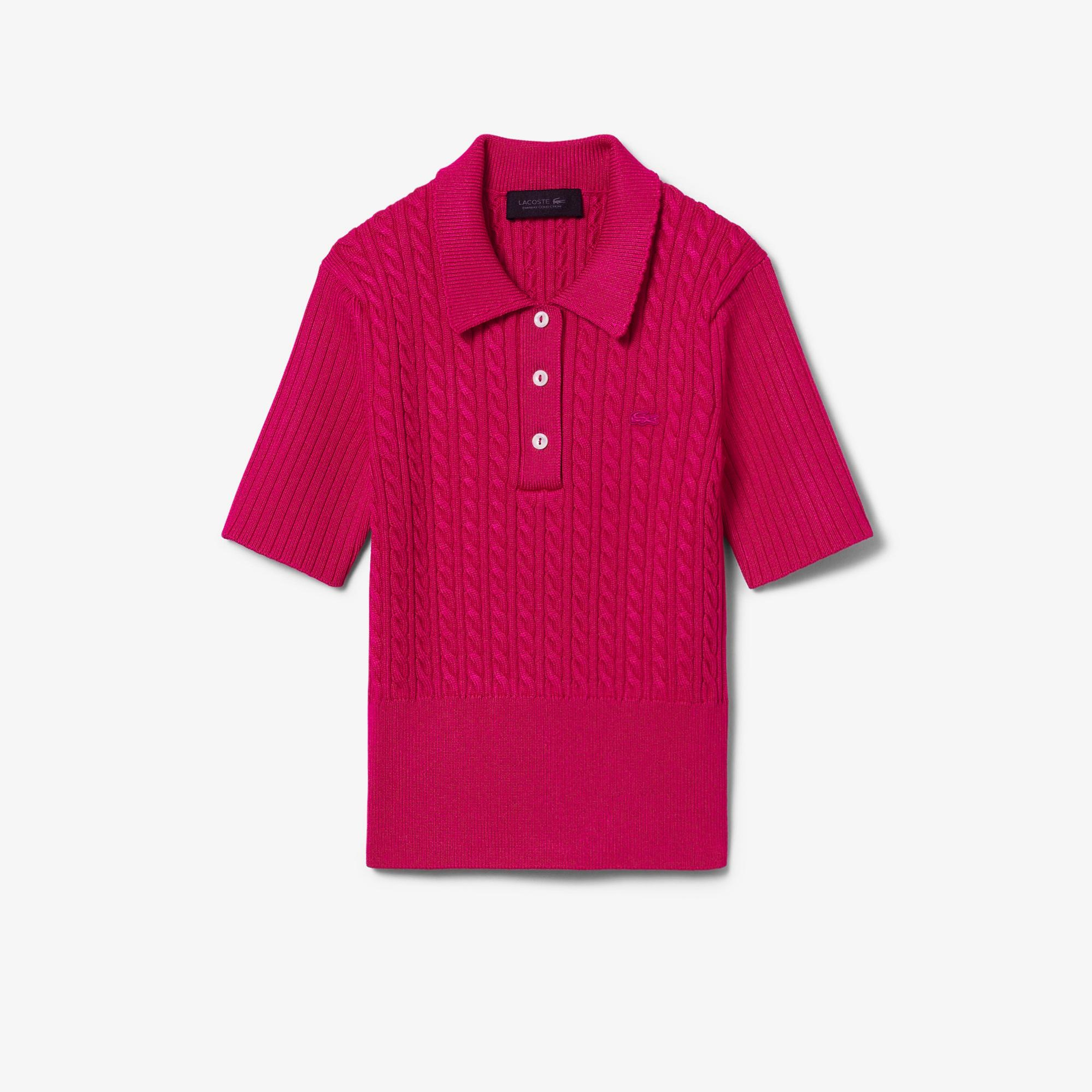 Lacoste Runway Kadın Kısa Kollu Polo Yaka Pembe Triko