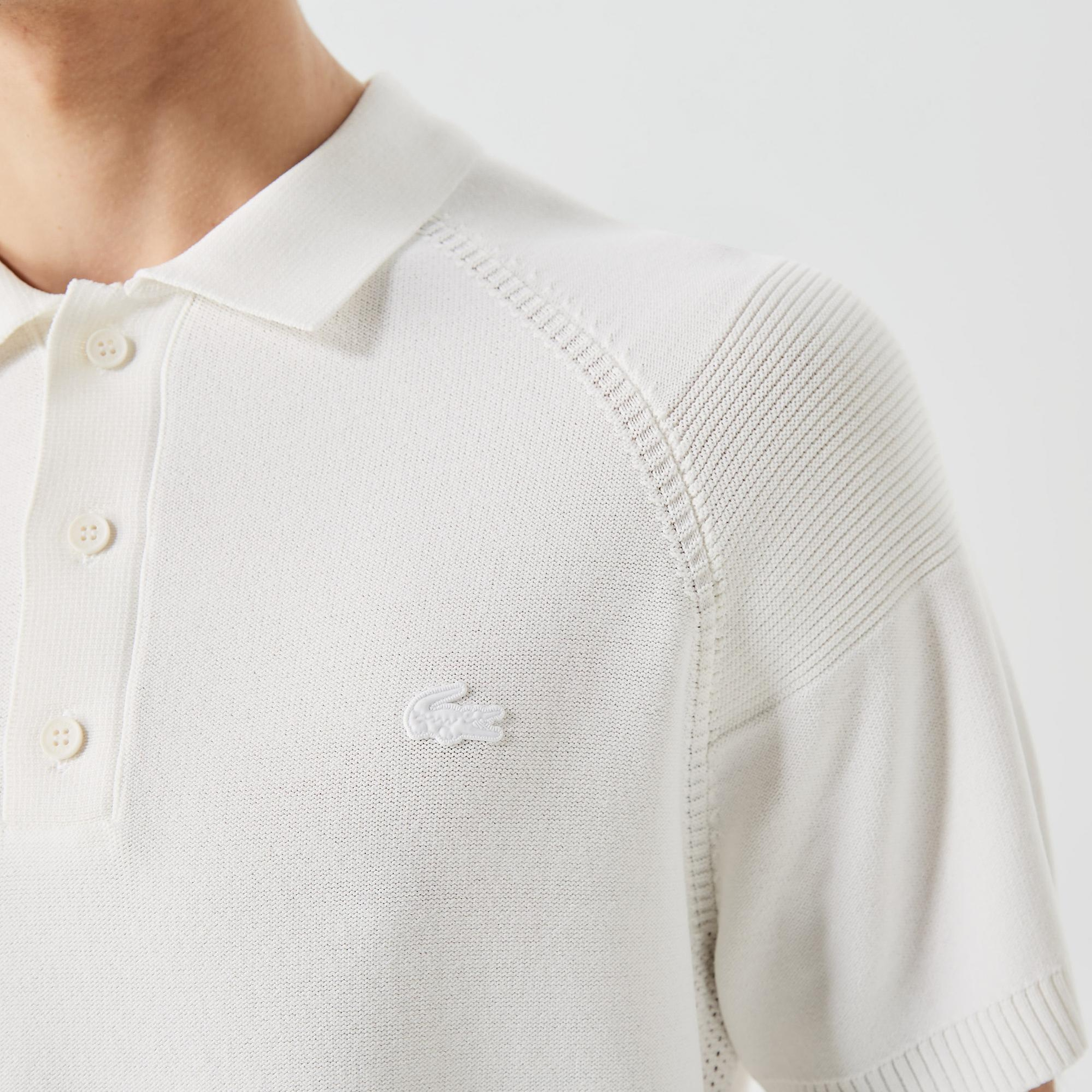 Lacoste Erkek Regular Fit Kısa Kollu Polo Yaka Beyaz Triko