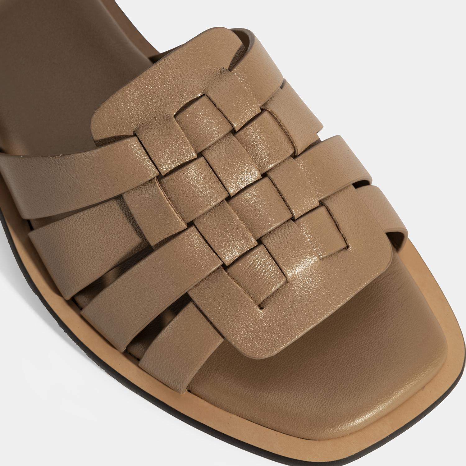 Kadın Vizon Deri Terlik