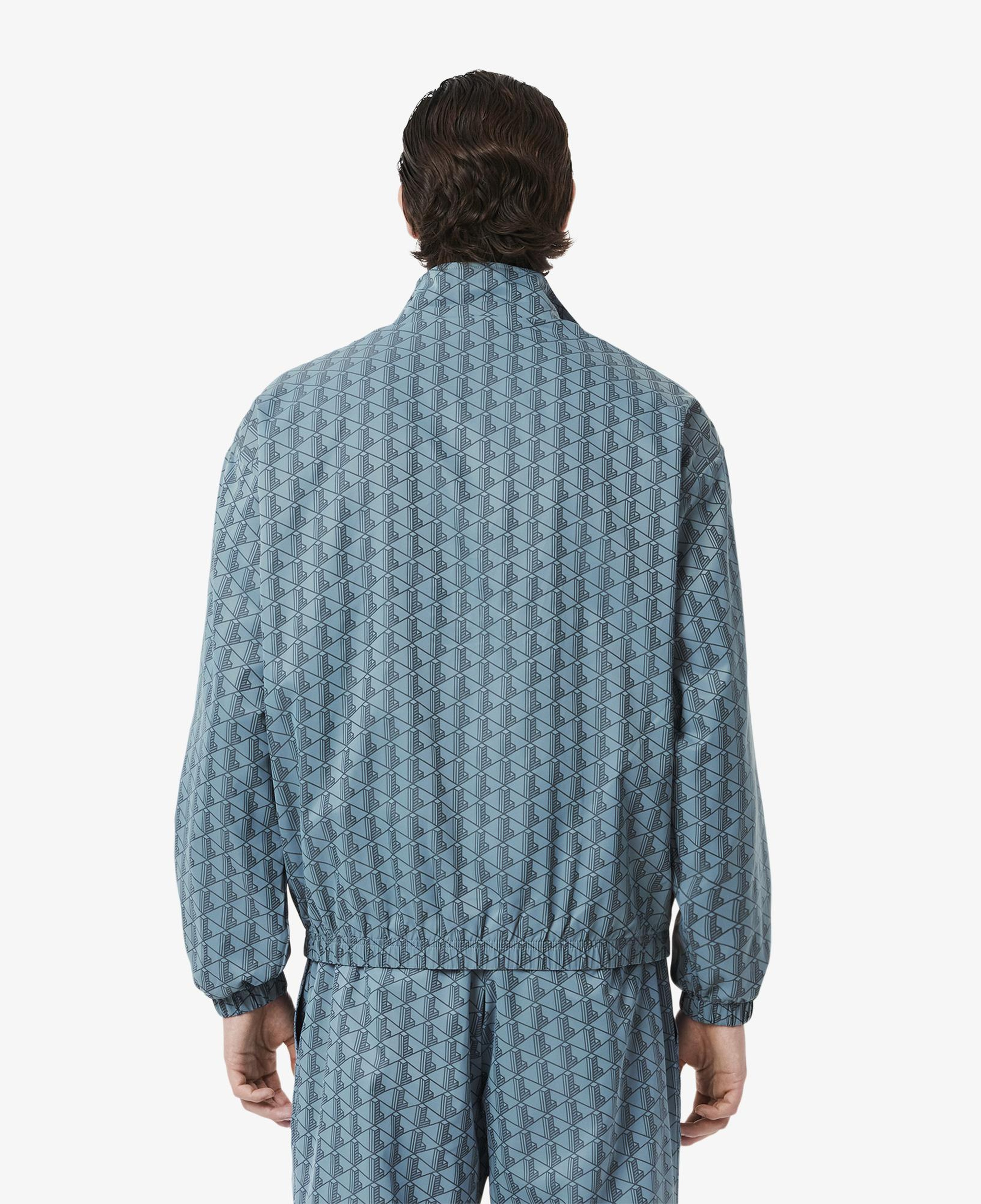 Lacoste Relaxed Fit Monogram Erkek Mavi Ceket