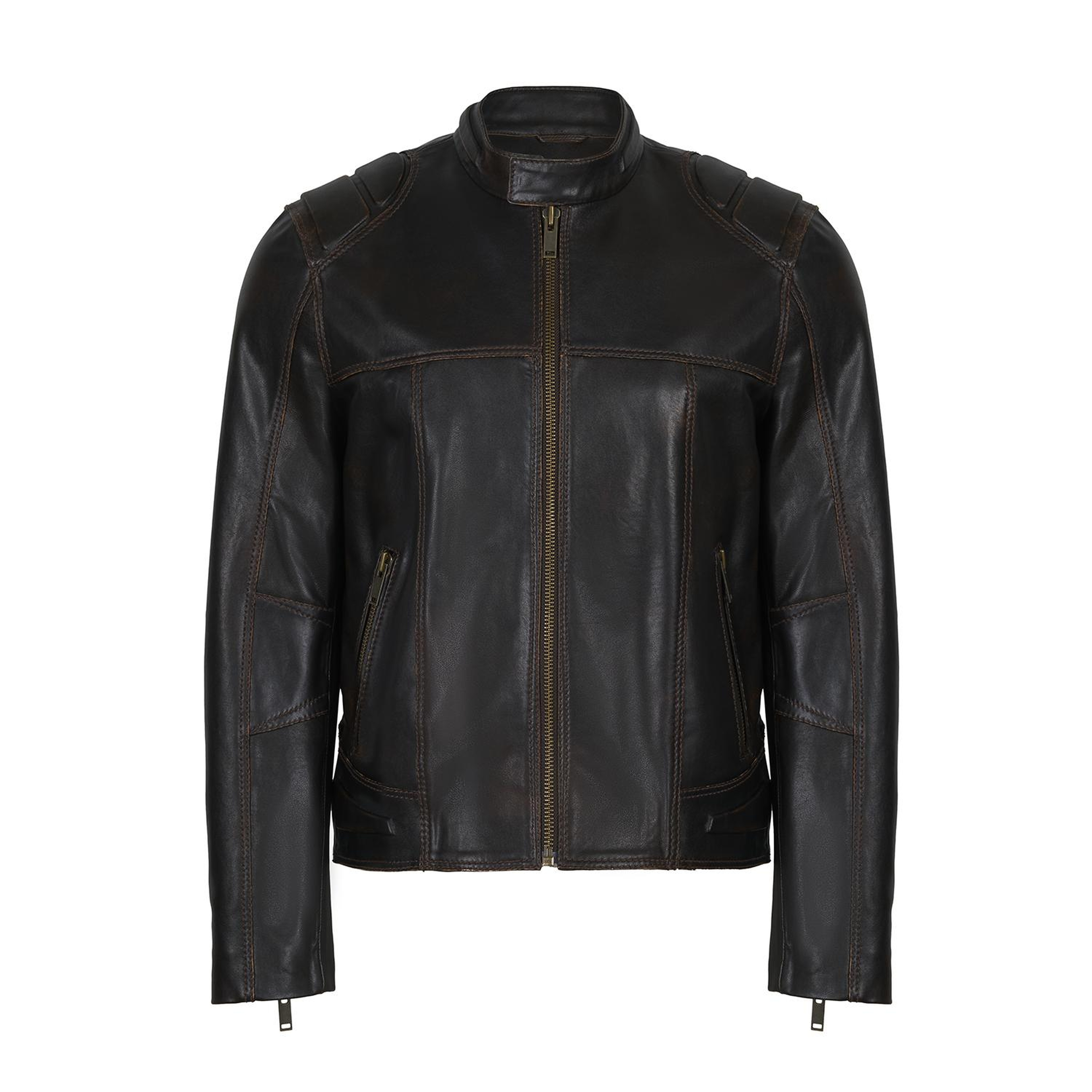 Edessa Gri Erkek Deri Mont