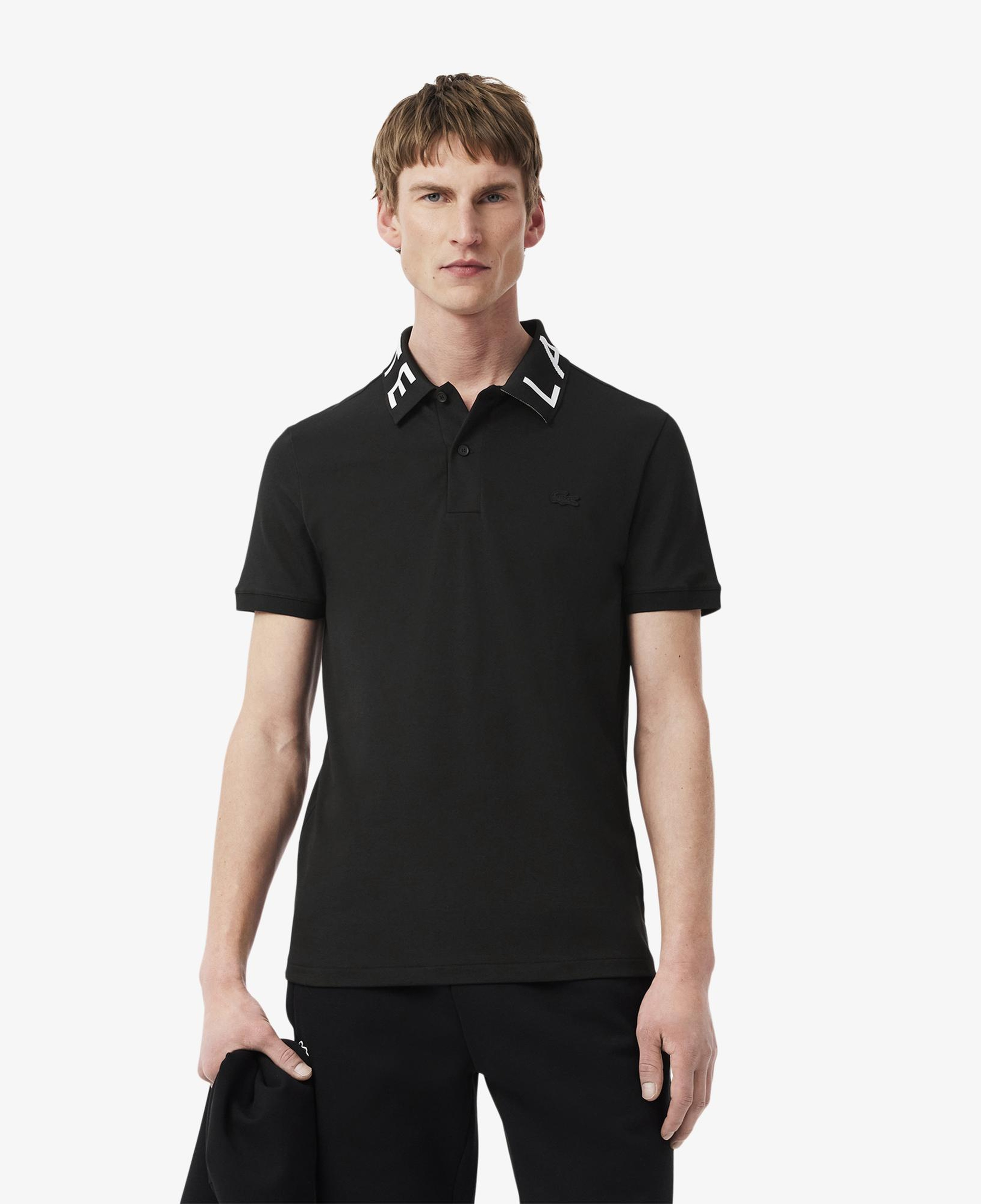 Lacoste Erkek Slim Fit Baskılı Siyah Polo