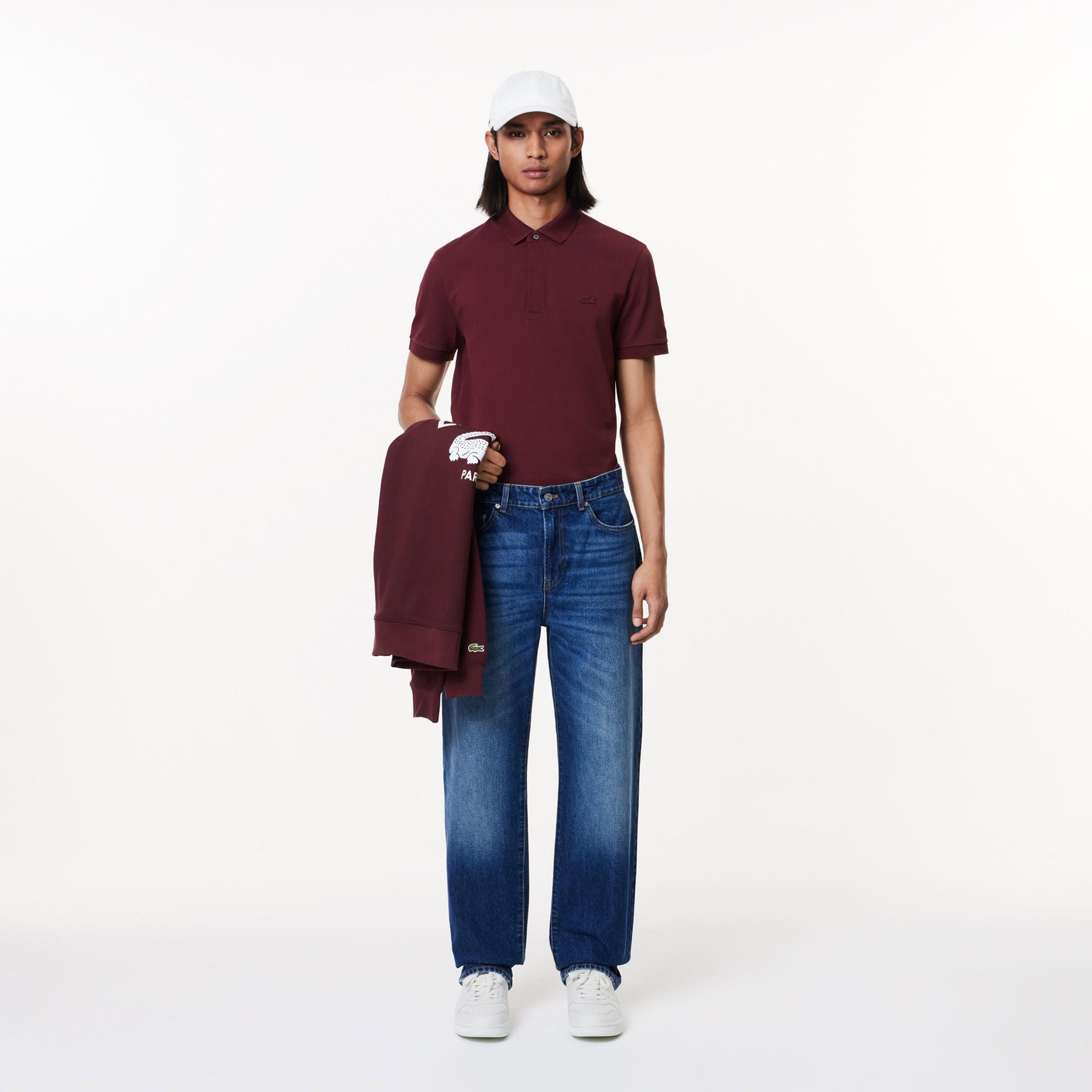 Lacoste Paris Erkek Regular Fit Bordo Polo